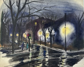 ROBERT ANGELOCH 1922-2011 Woodstock NY; Signed 1946 Rainey Street Richmond Hill