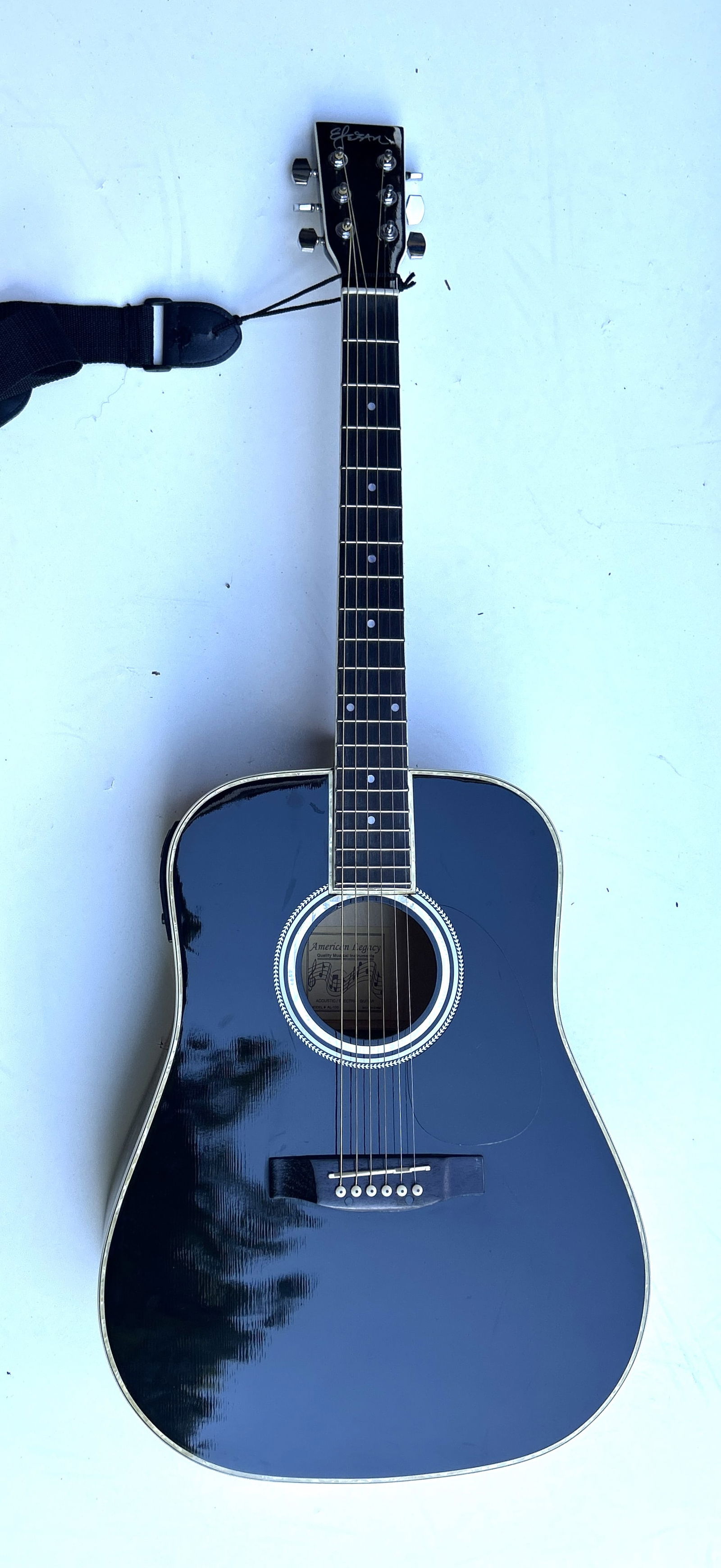 Esteban American Legacy Black  Acoustic/Electric 6-String Guitar with Case (1 of 16)