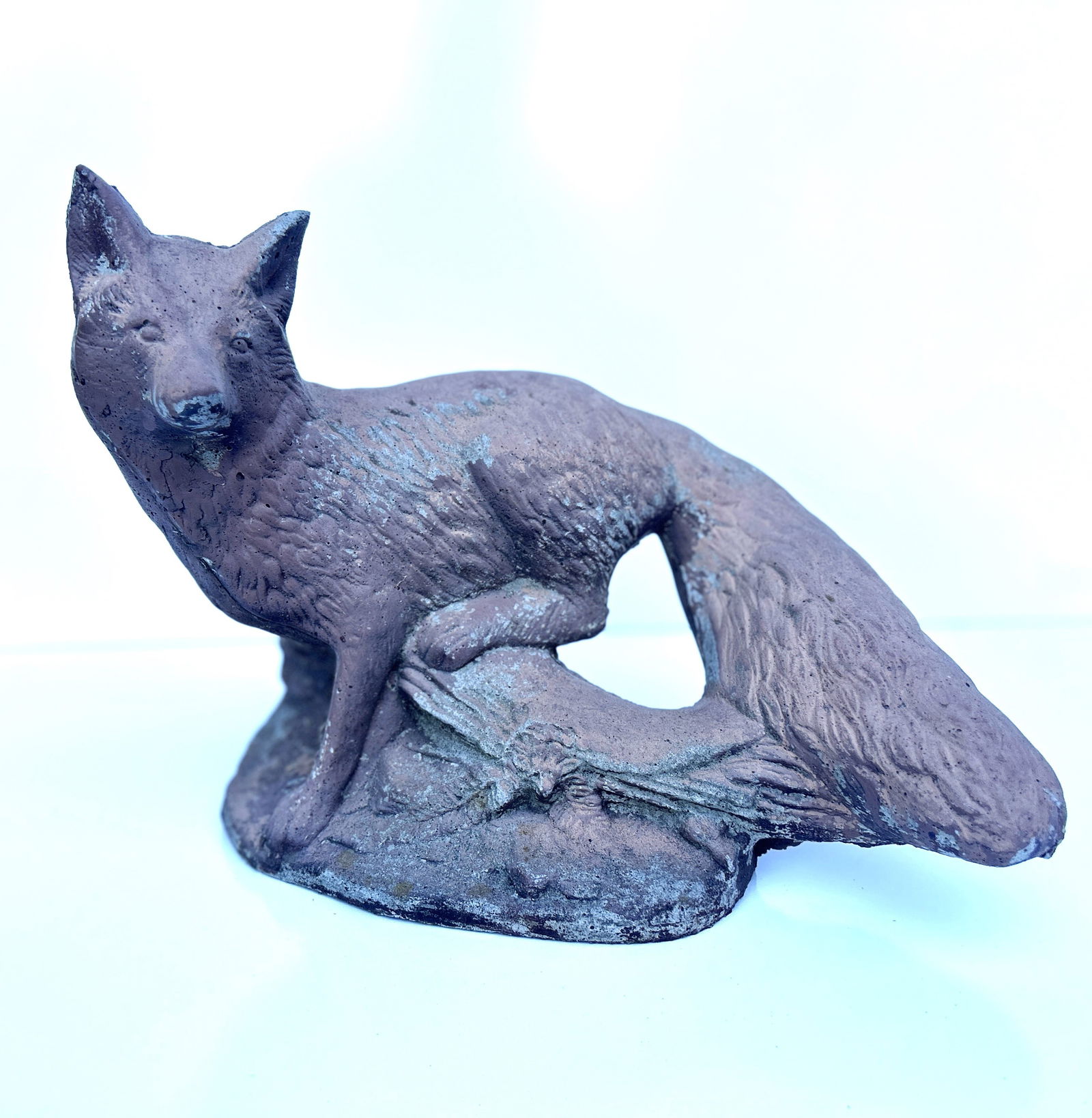 Outdoor Concrete Cast FOX Figure Statue 11 in. height x 14 in. length (1 of 4)