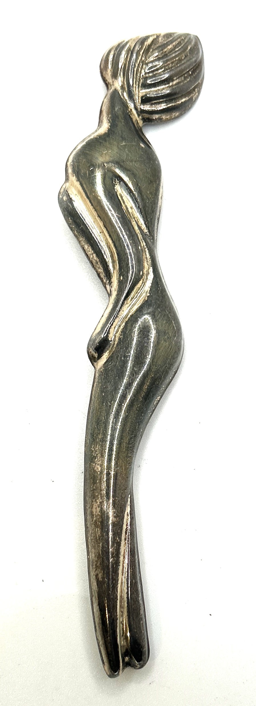Large .925 Sterling Silver Woman "Bathing Beauty" Pin 5 inches x 1 1/2 in. , weighs 22.8 grams (1 of 4)