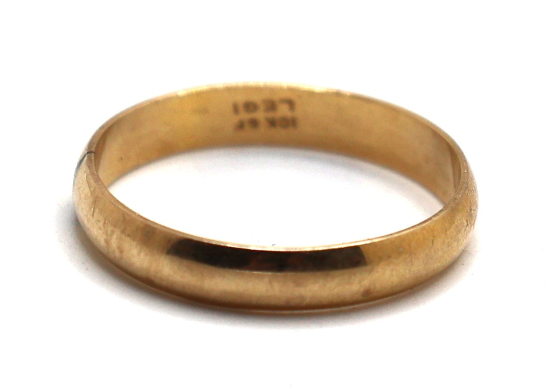 10K Gold Filled LEGI Band Ring Size 11 , 7/8 in. x 1/4 in. (1 of 2)