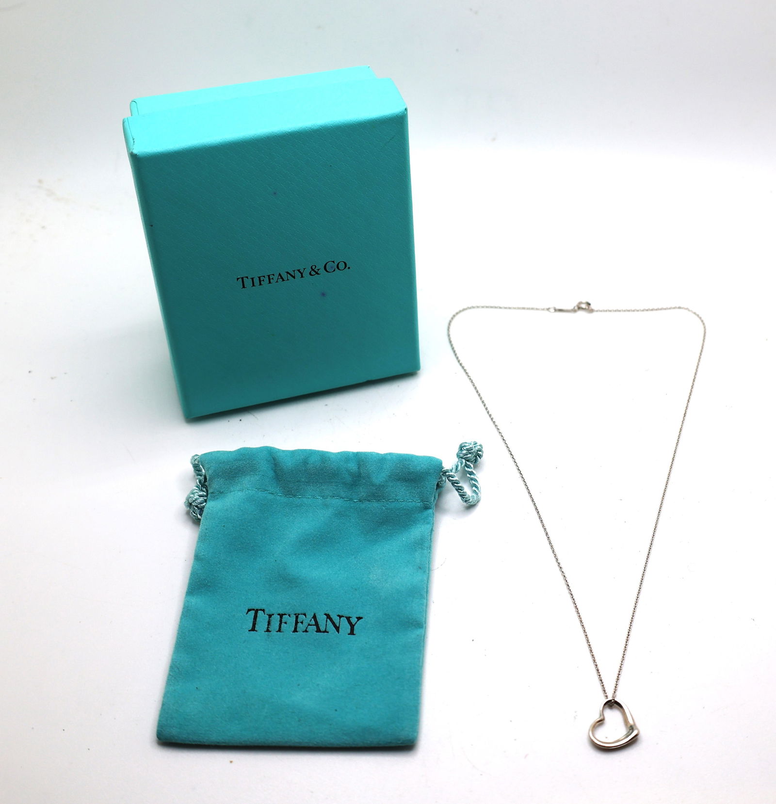 TIFFANY & CO , ELSA PERETTI, .925 Sterling Silver Heart Pendant Necklace on TIFFANY & CO (1 of 3)