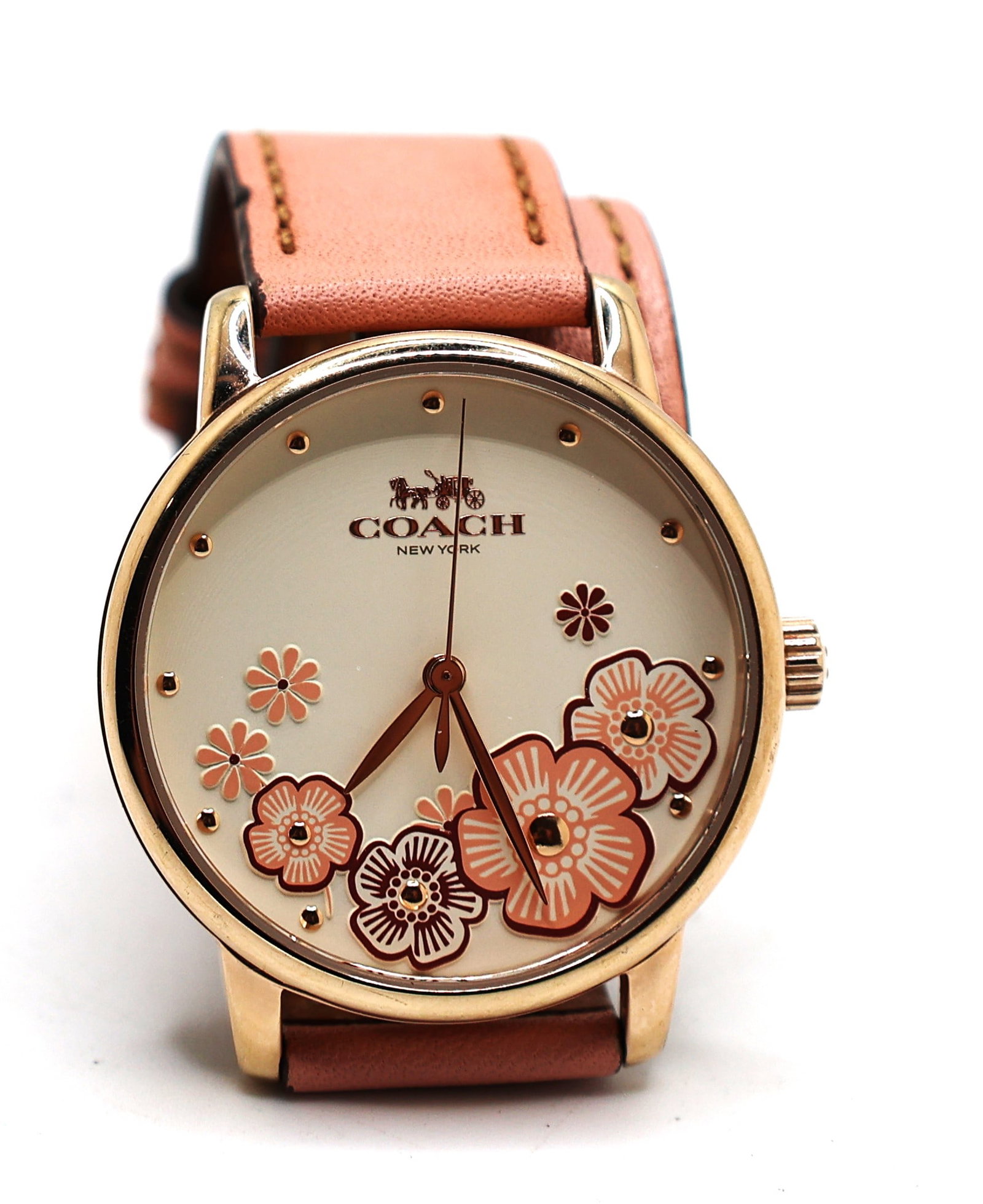 COACH Wristwatch Flower Dial, 30M with Original COACH Band: COACH Wristwatch Flower Dial, 30M with Original COACH Band