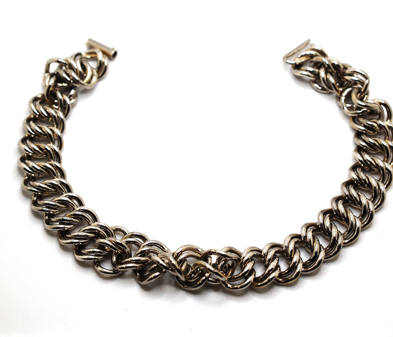NAPIER Sterling Silver 163.1 grams Heavy Woman's Chain Link Necklace 14 1/2 in. x 3/4 in. (1 of 3)