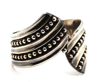 Stunning Native American Jewelry Navajo Sterling Silver Wavy Cuff Turquoise 106 Grams Bracelet Stunning Native American Jewelry Navajo Sterling Silver Wavy Cuff Turquoise 106 Grams Bracelet