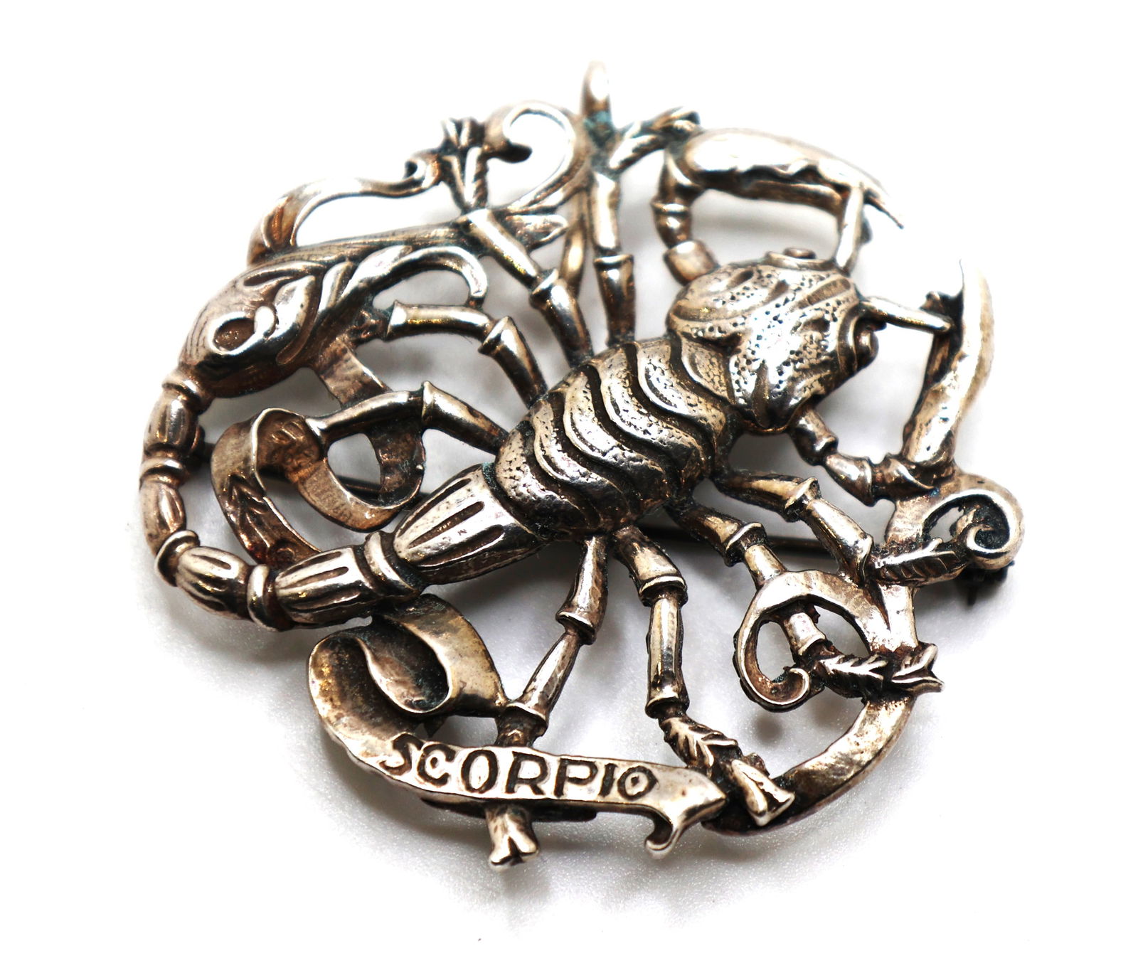 Sterling Silver Cini Scorpio Pin 17.4 grams 2 in. x 2 in. (1 of 3)