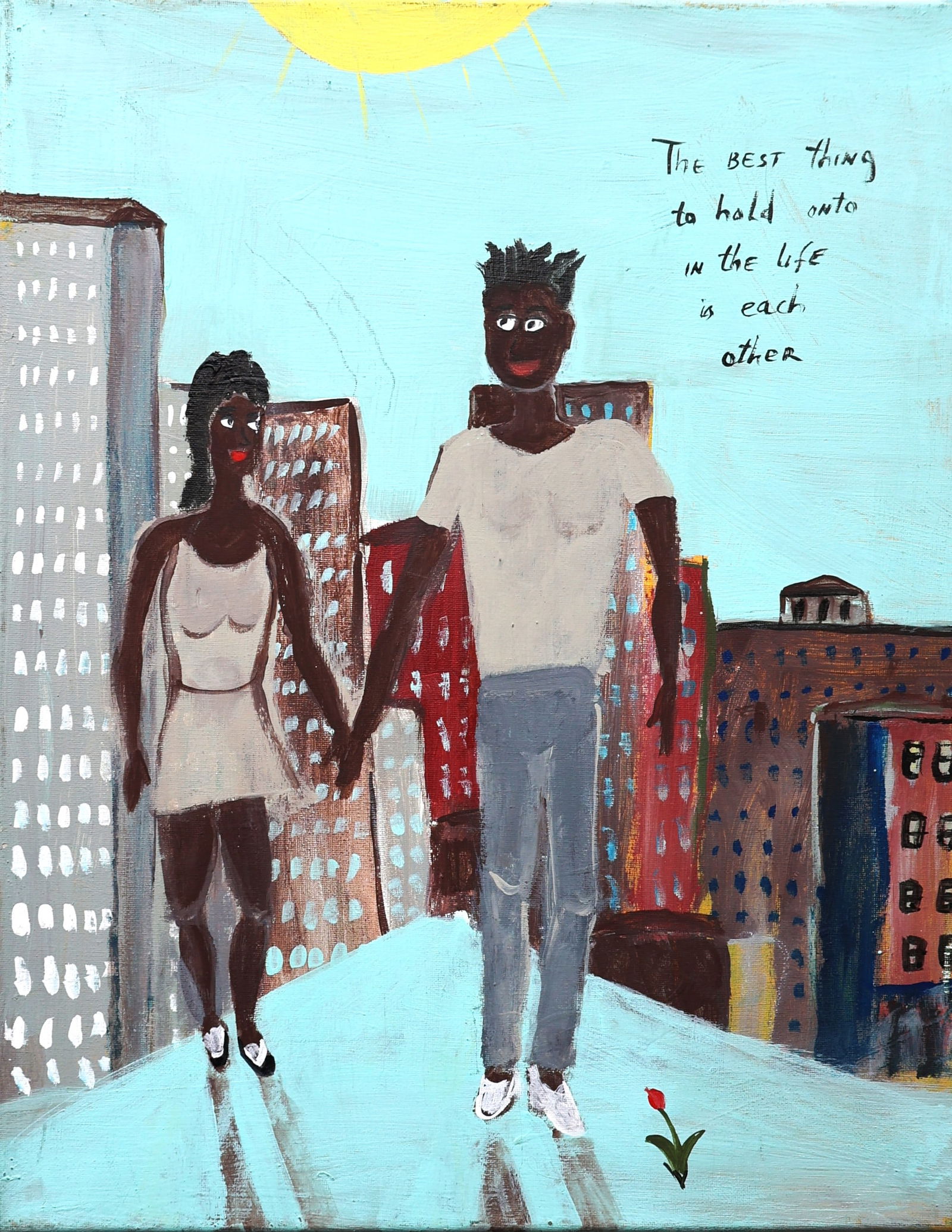 SAMO , Jean Michel Basquiat, attributed, NYC Graffiti Art - Afro-American Couple (1 of 5)