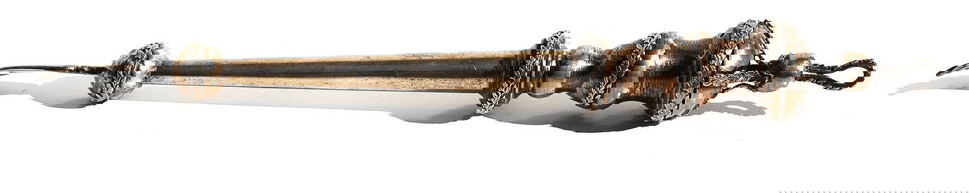 Torah Pointer Yad Museum Quality Heavy Antique Sterling Silver 3.6 Troy Oz., 12.5 in. length (1 of 5)