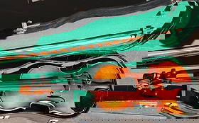 1963 E R Pfrehschner Violin with Dorfler Bow, Comes with Hardcase, VG Condition ; 22 inches length: 1963 E R Pfrehschner Violin with Dorfler Bow, Comes with Hardcase, VG Condition ; 22 inches length, 3/4 violin. ER Pfrehschner Mittenwald OBB 1963, Handmade Copy of Antonius Stradivarius, West Germany