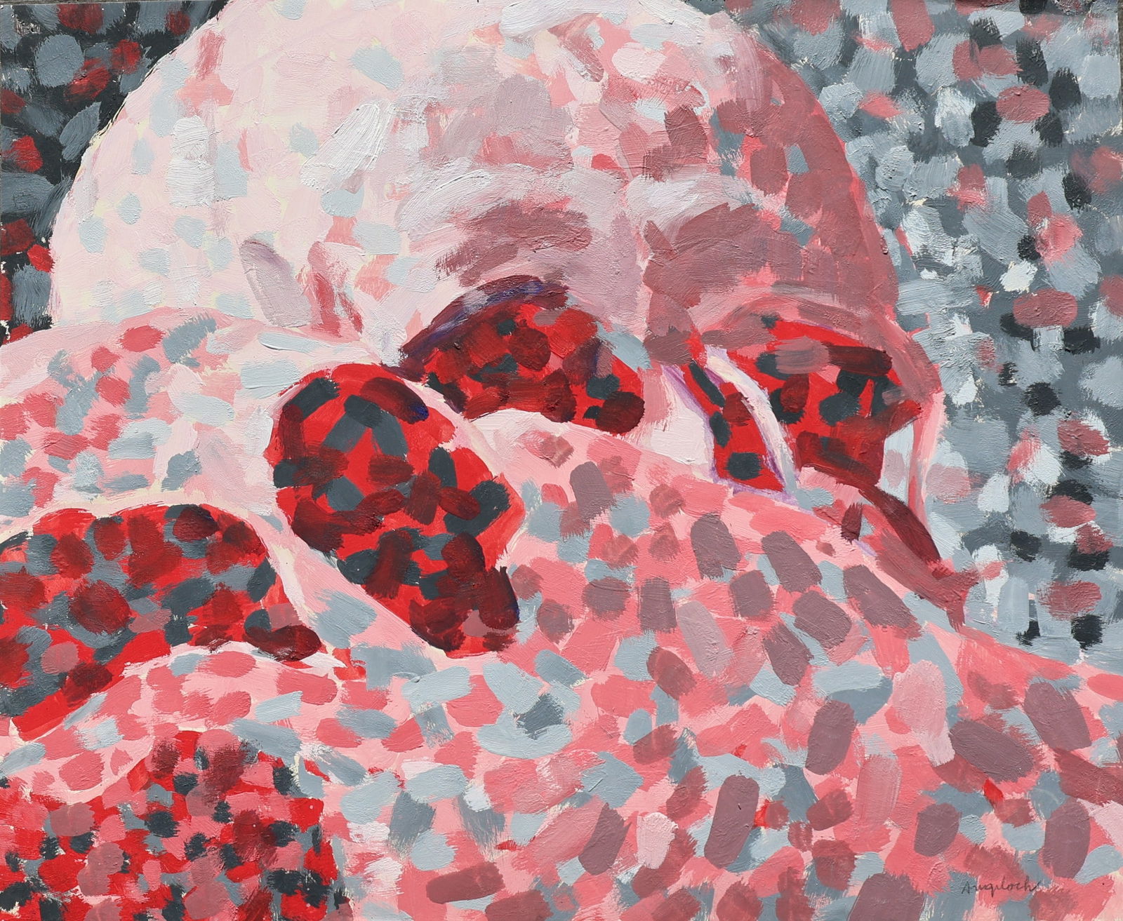 Robert Henry Angeloch, 1922-2011, Gouache Painting, Pontilism, Signed, Estate of The Artist (1 of 3)