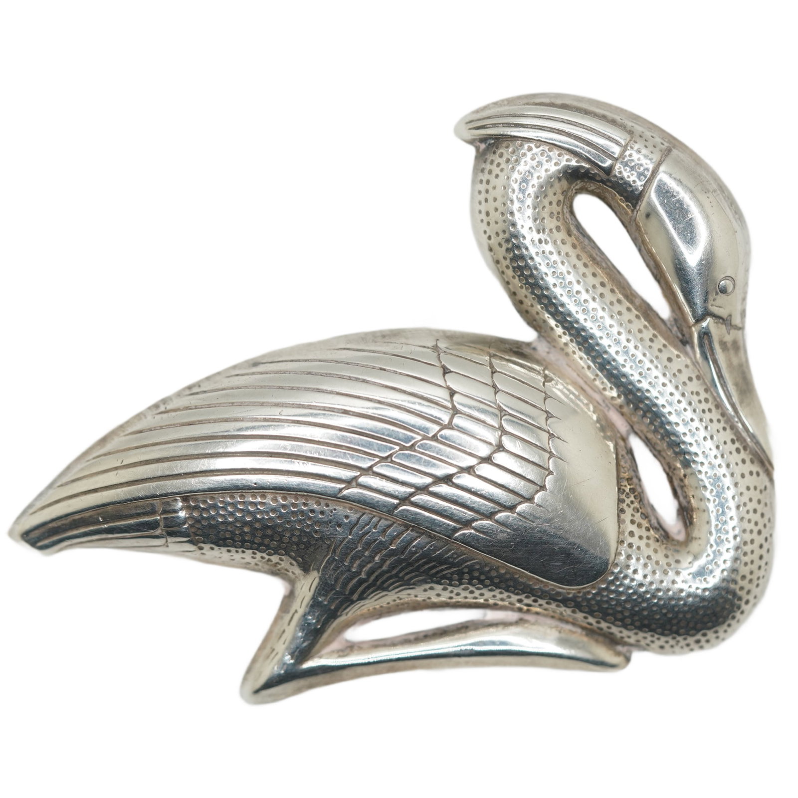M-MBE CCMA 1995 Sterling Silver Swan Pin: 2 1/2 x 2