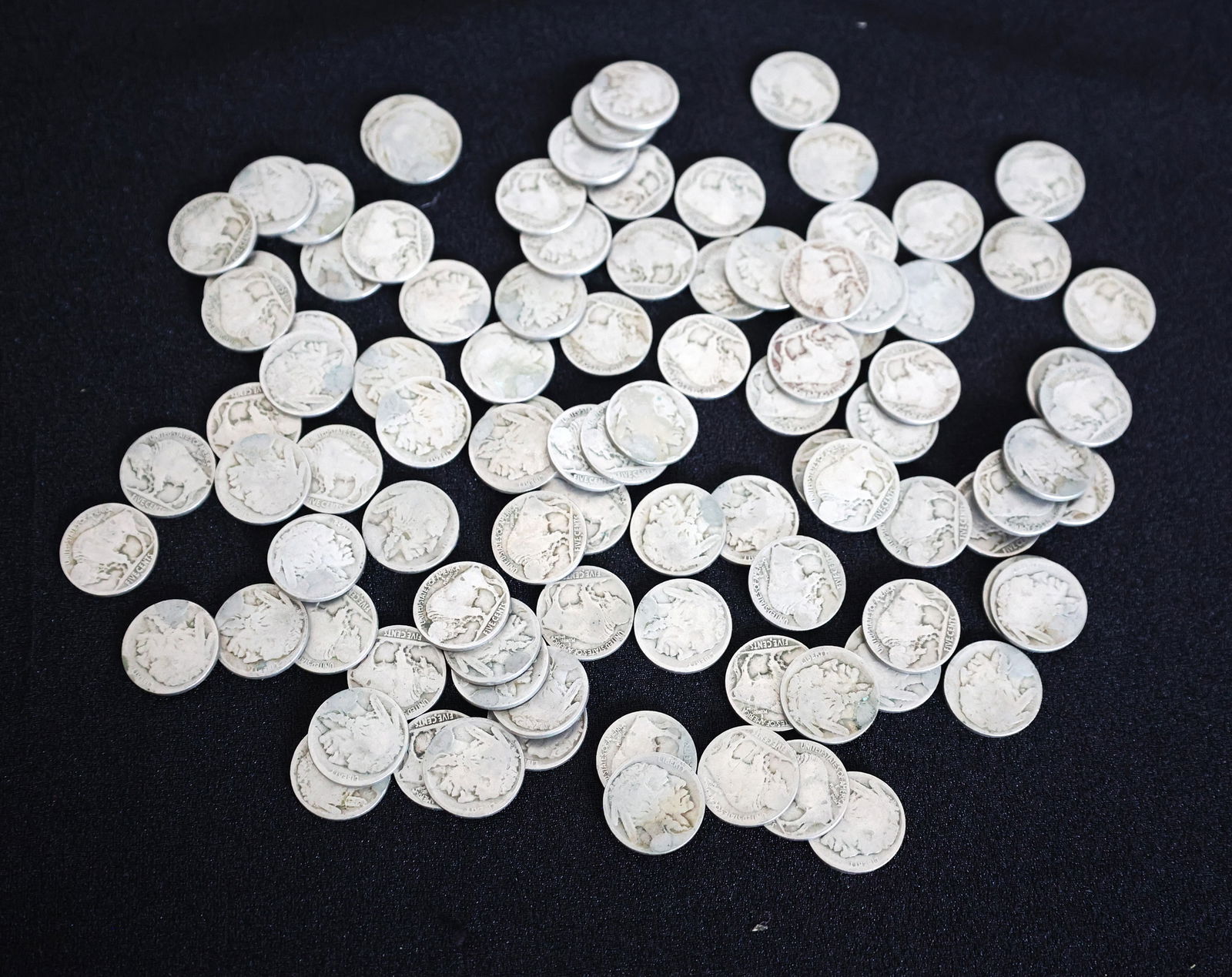 Estate Collection of 96 Buffalo Indian Head Nickels, Assorted, Various Dates (1 of 5)