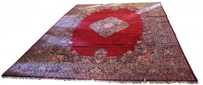 17.11 feet x 11.7 feet  ANTIQUE SAROUK OPEN FIELD PALACE SIZE ESTATE RUG - Clean (1 of 5)