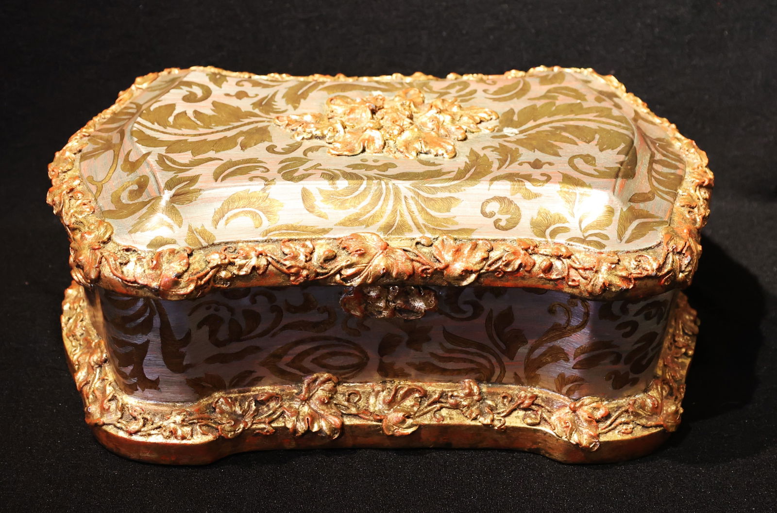 Fancy French Decorative Jewelry Box, Size 6 in. x 15.5 in. x 10 in. (1 of 6)
