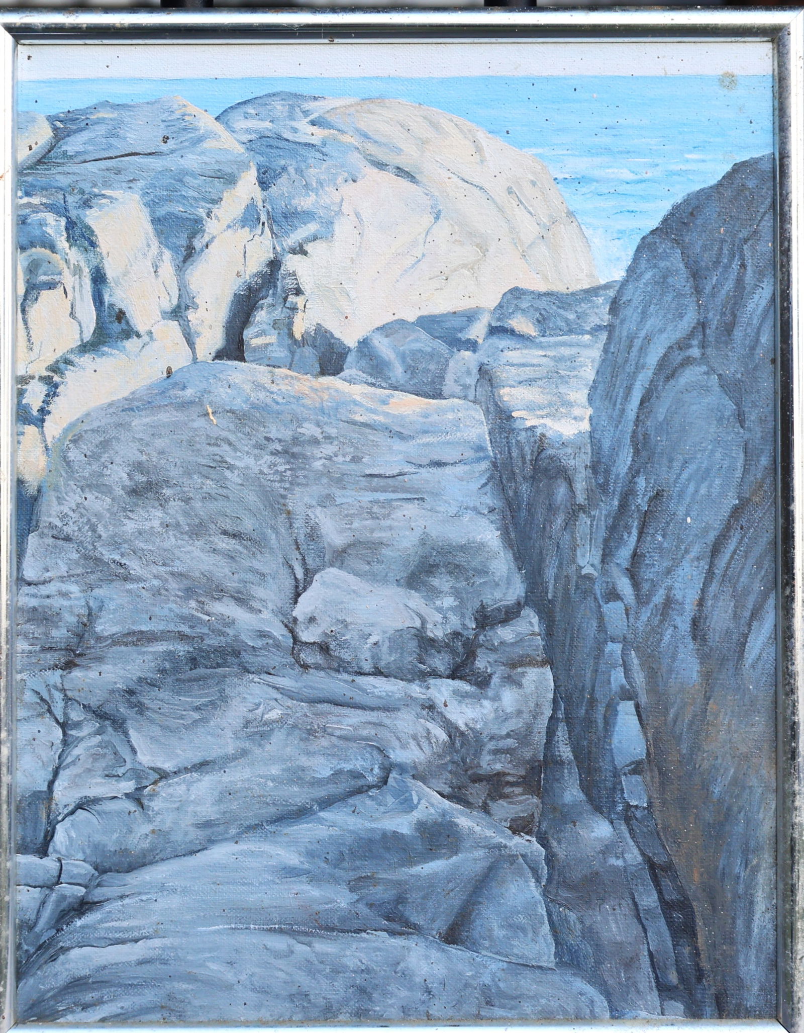 Eric Angeloch (Born 1960) , Coastal Rock Formations, Oil on Canvas Painting;  Signed on Verso (1 of 6)
