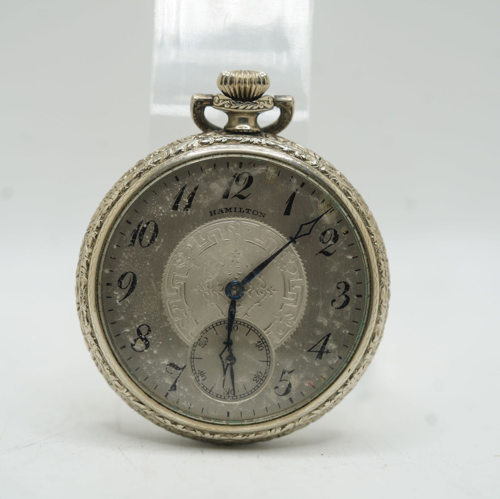 Hamilton 14K White Gold Filled Pocket Watch , Tivoli, Hamilton Watch Co., 17 Jewels, Working: Hamilton 14K White Gold Filled Pocket Watch , Tivoli, Hamilton Watch Co. Lancaster Pa, 17 Jewels, Working, Illinois Watch Case Co. , 2 1/2 in. x 2 in.