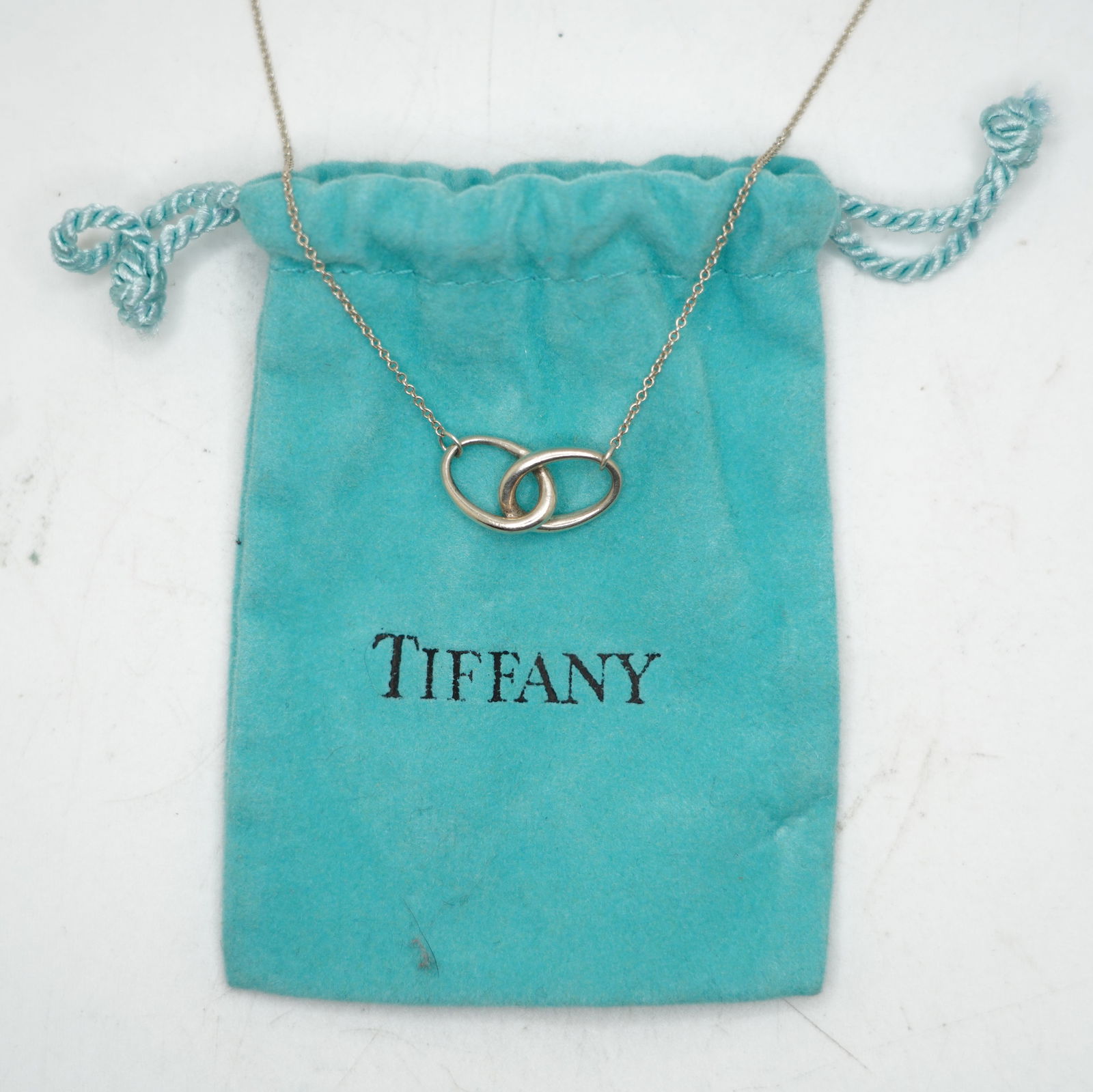 Tiffany & Co .925 Sterling Silver Elsa Peretti Infinity Pendant Necklace on Tiffany & Co, .925 (1 of 7)