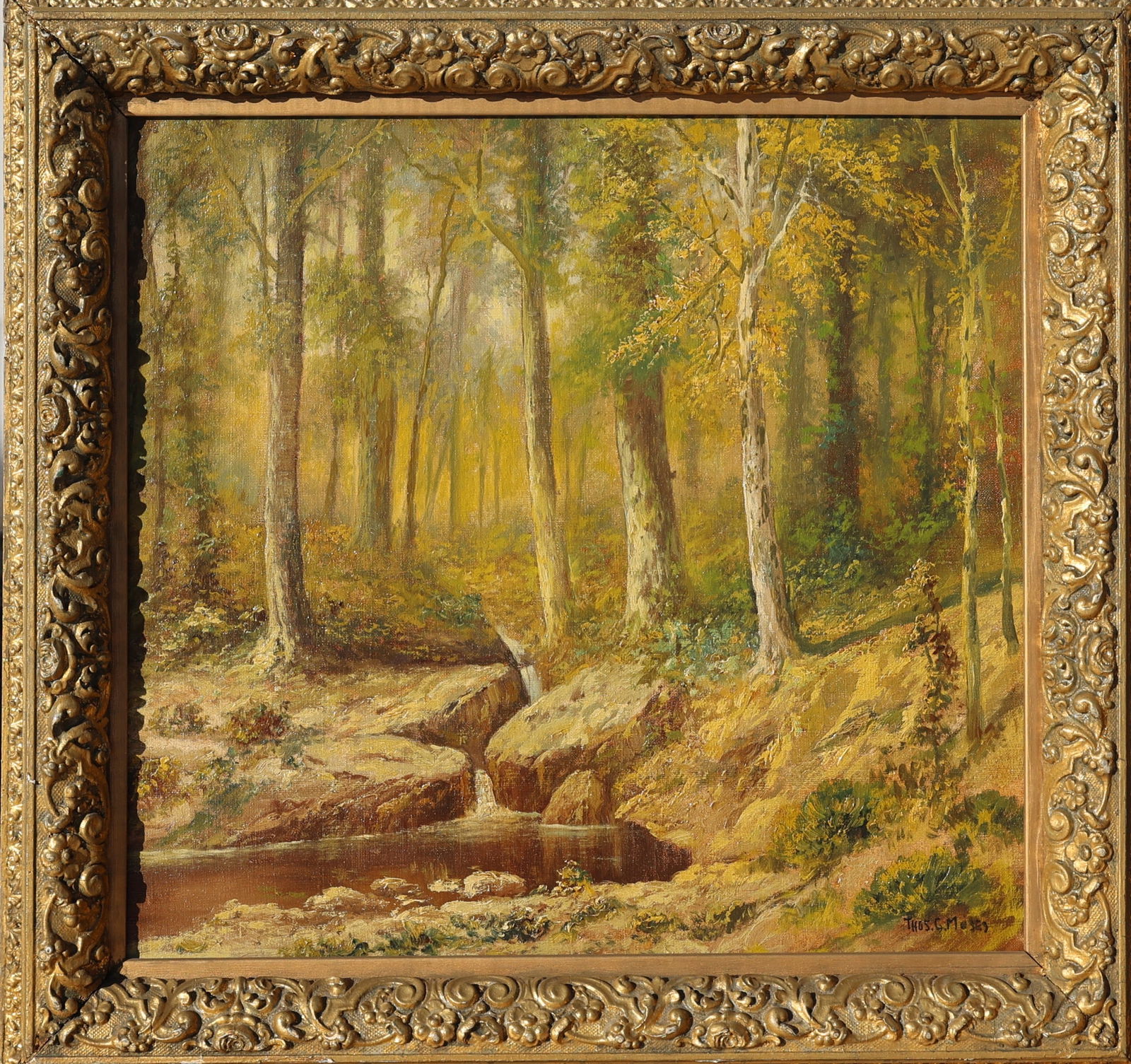 Thomas Gibbs Moses (1856 - 1934) Catskill Mountains Near Ellenville NY 1904 Oil Painting (1 of 6)