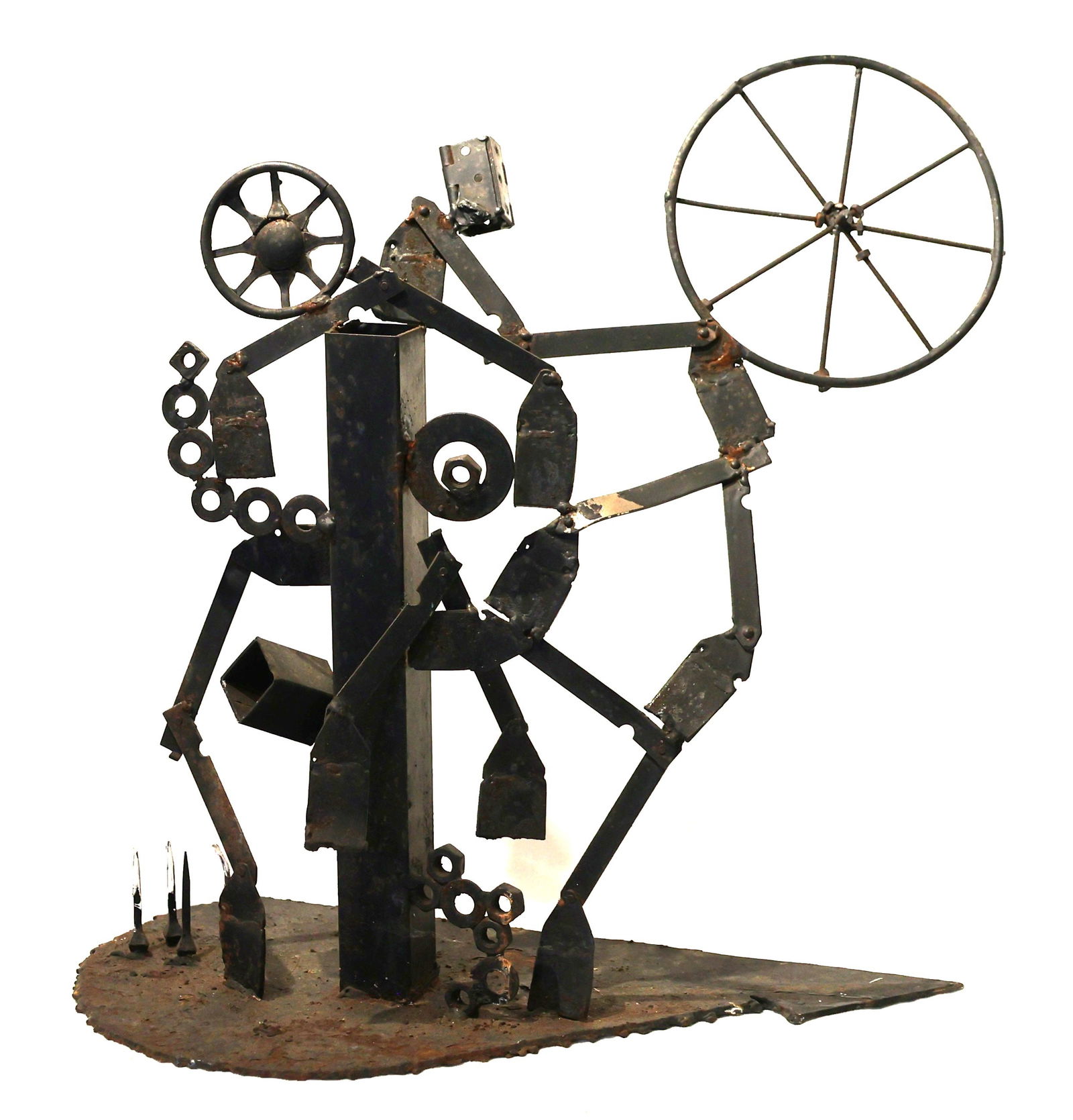 Attributed to Robert Klippel (1920 - 2001), Folk Art Welded Metal Indistrial Sculpture 16 in. height (1 of 6)