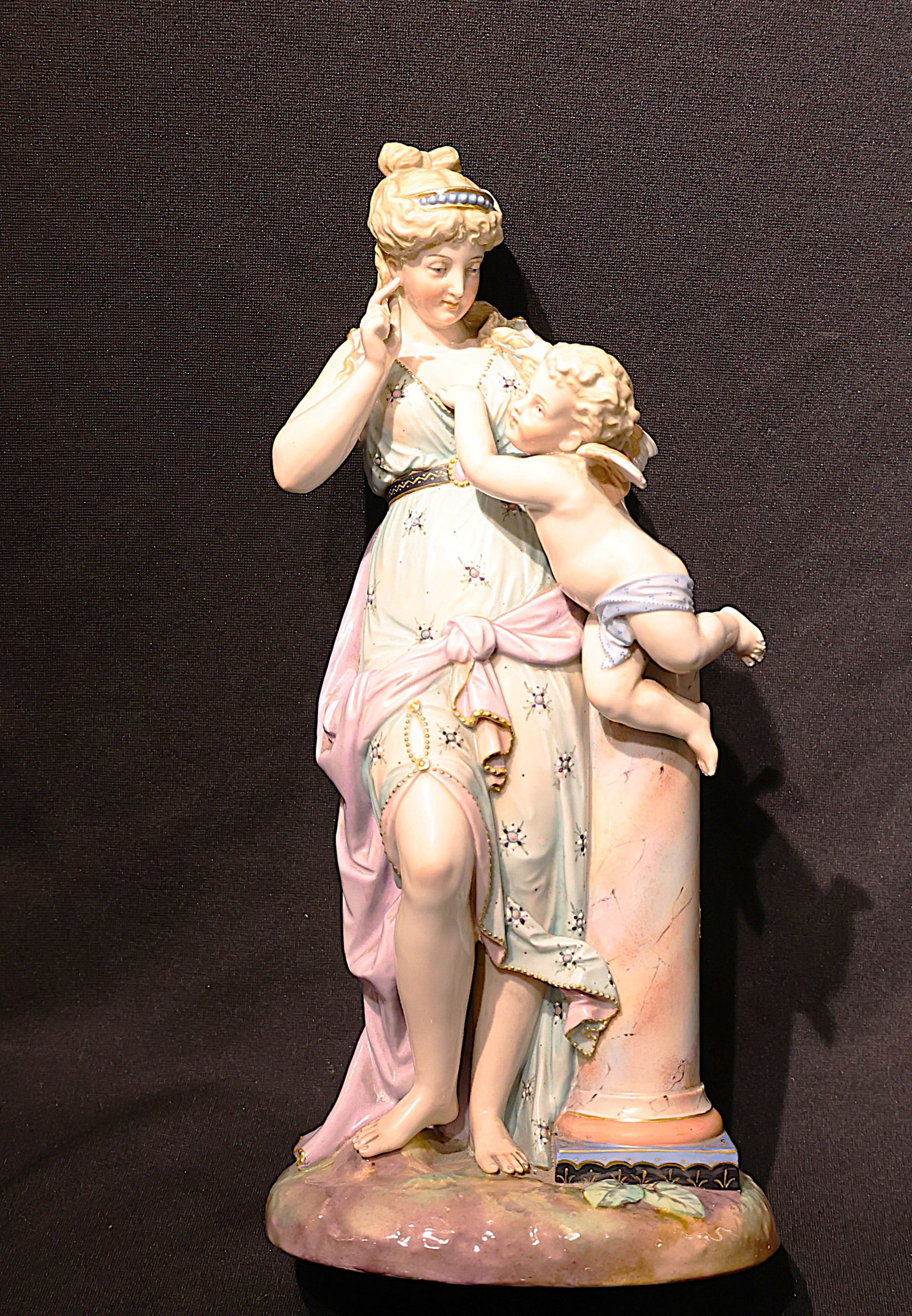 Rare Antique Meissen Porcelain Figurine Group of Venus and Cupid "Captivation of Cupid" (1 of 8)