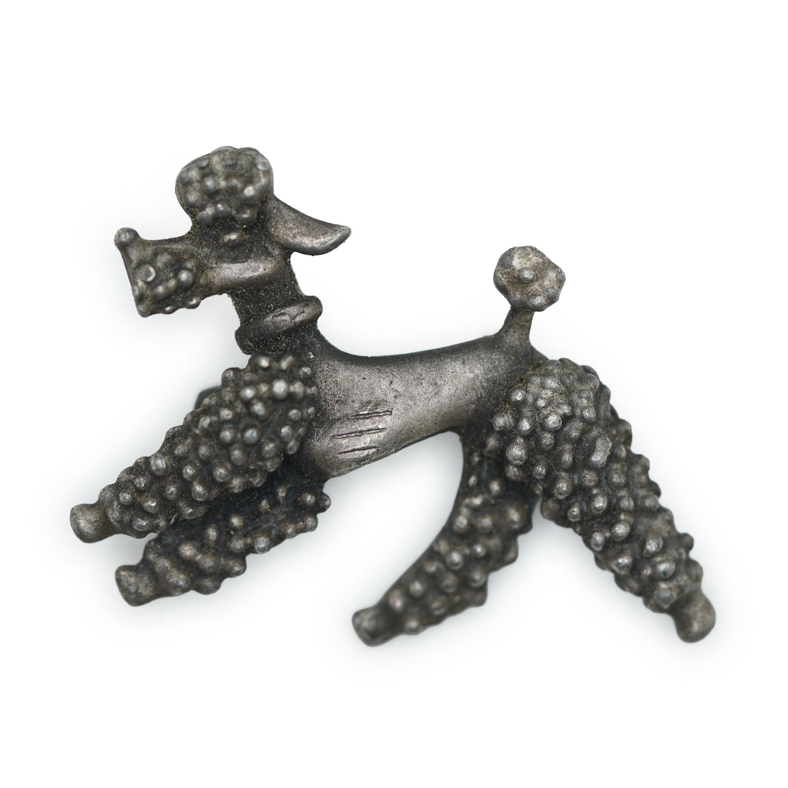 9.5 Grams Sterling Silver circa 1950s Poodle Pin , 1 5/8 in. x 1 1/4 in. (1 of 7)