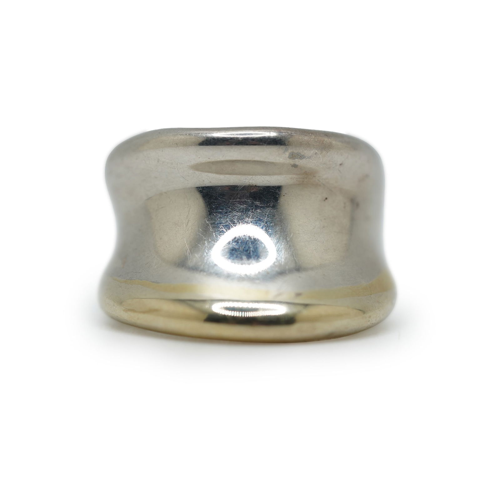 .925 Sterling Silver Large Modernist Free Form Ring Size 8, 7.53 Grams, 1 in. x 3/4 in. (1 of 9)