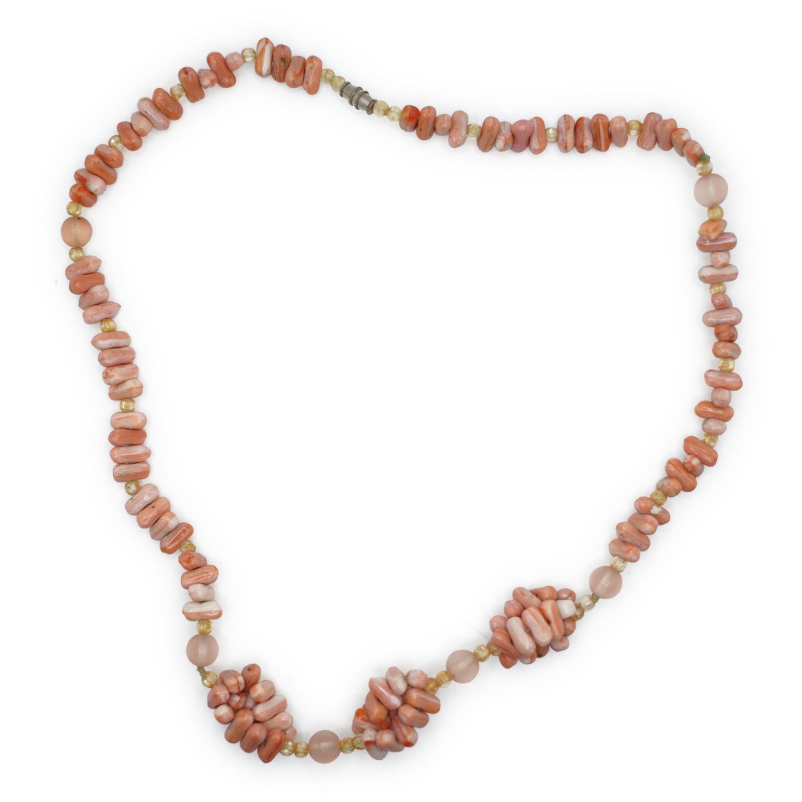 Vintage Genuine Angel Pink Coral Necklace 19 inches lengyth x 3/4 in. Graduating (1 of 8)