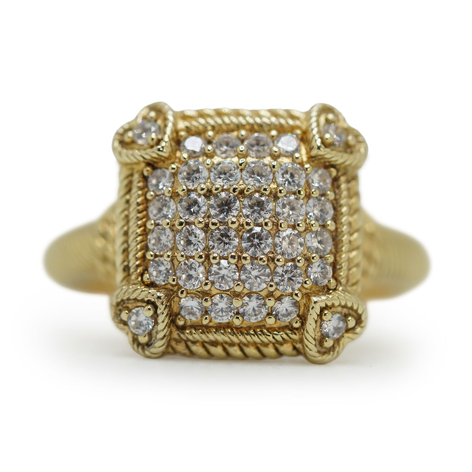 Judith Ripka .925 Sterling Silver with CZ Ring Size 10 ; 1 in. x 5/8 in. (1 of 10)