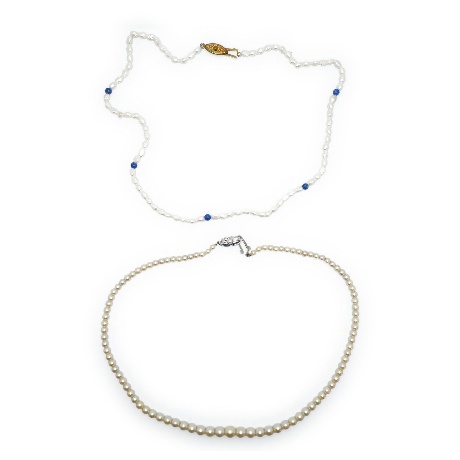 Small Freshwater Cultured Pearls Grauated Necklace 17 in.; Freshwater Cultured Seed Pearl (1 of 13)