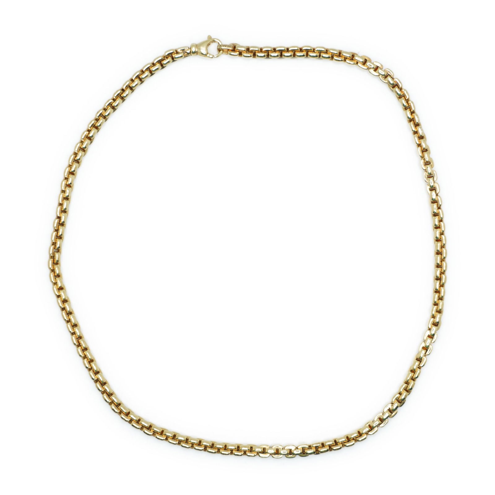 20.40 Grams .925 Sterling Silver Italy Vermeil Designer Chain 18 inches length x 1 /4 inch.: 20.40 Grams .925 Sterling Silver Italy Vermeil Designer Chain 18 inches length x 1 /4 inch.