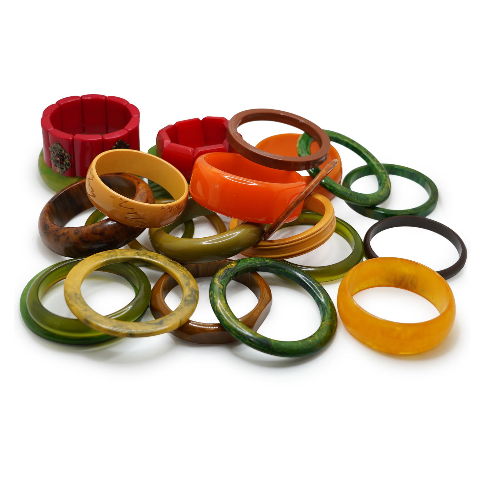 24 Assorted BAKELITE BRACELETS [Tested Positive with Simi-Chrome] - SEE PICTURES (1 of 6)