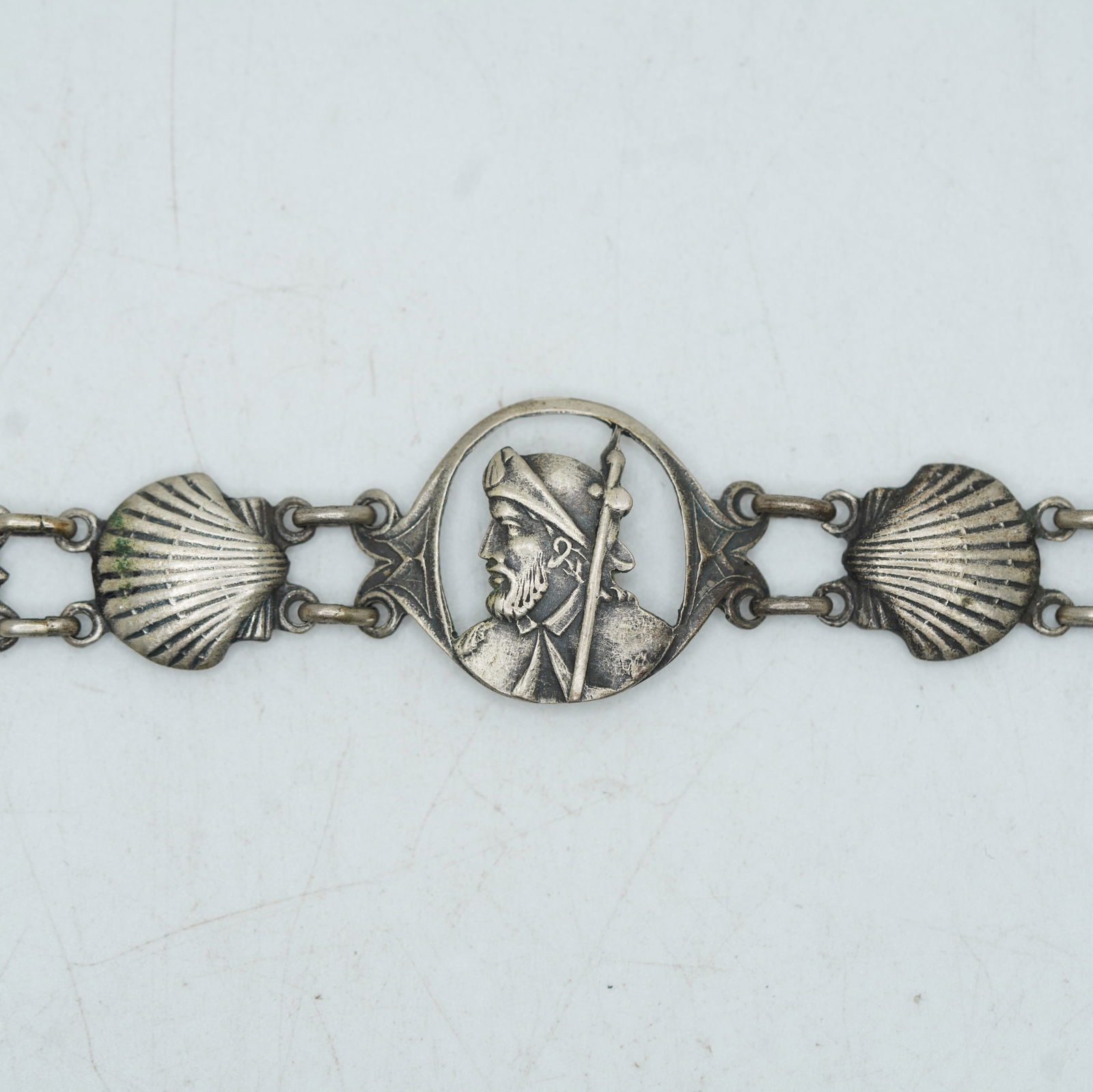 16.19 Grams PAZ Sterling Silver Knight Bracelet , 8 in. x 7/8 in. (1 of 9)