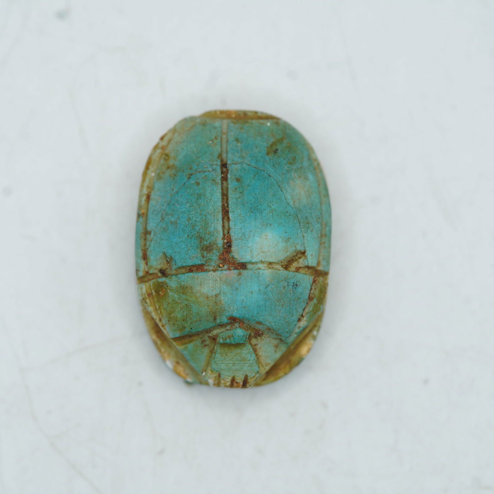Large Turquoise Scarab Bead 1 1/2 nches x 1 inch (1 of 5)