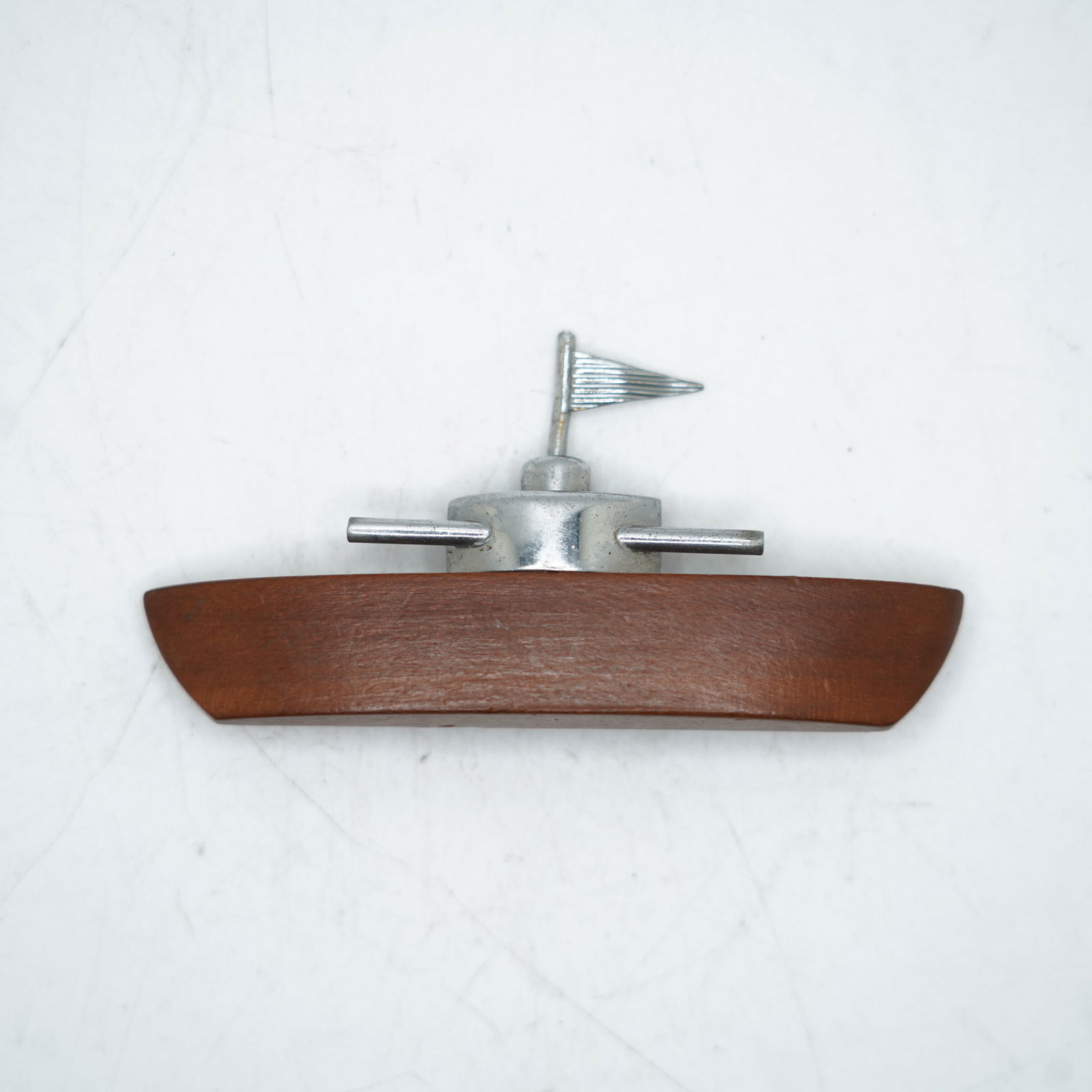 Marked: TCNEECSLOVAKIA Mid-Century Mpdern Battleship Pin, 3 in. x 1 1/2 in. (1 of 5)