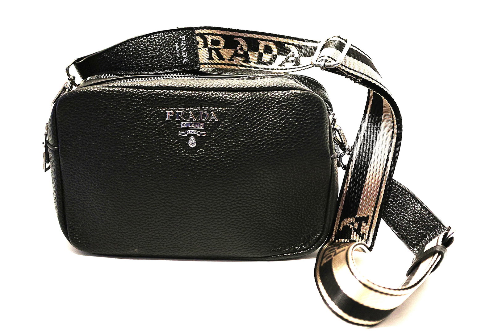 Novelty Black Cross Body Purse - Clean , 6 in. height x 9 in. length x 4 in. depth (1 of 8)
