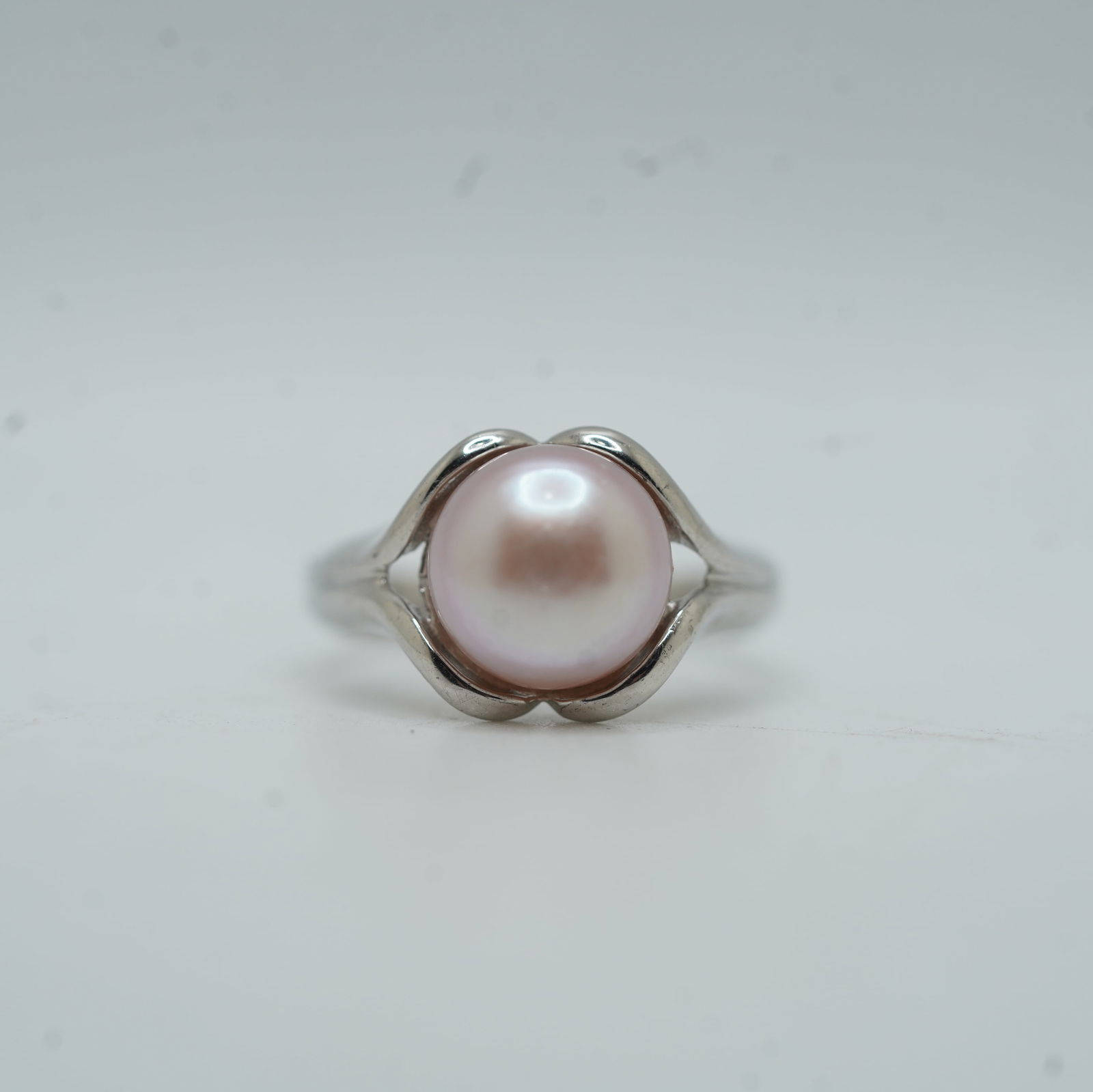 .925 Sterling Silver Freshwater Cultured Pearl Ring Size 6.25 , 10-11 MM (1 of 10)