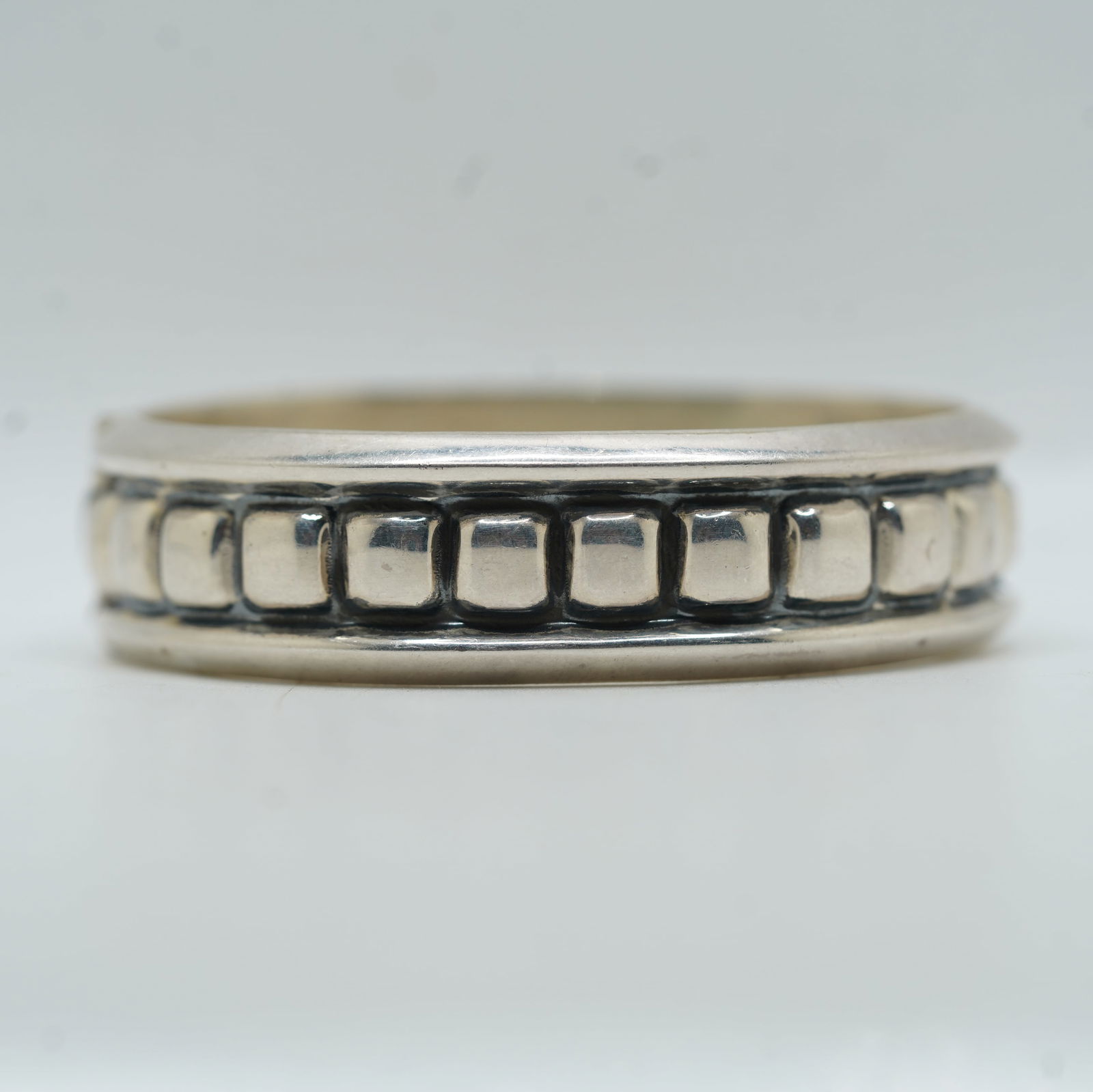 57.00 Grams .925 Sterling Silver Bangle Bracelet ATI 925 Mexico, 2 3/4 in. x 2 1/4 in. x 3/4 in. (1 of 7)