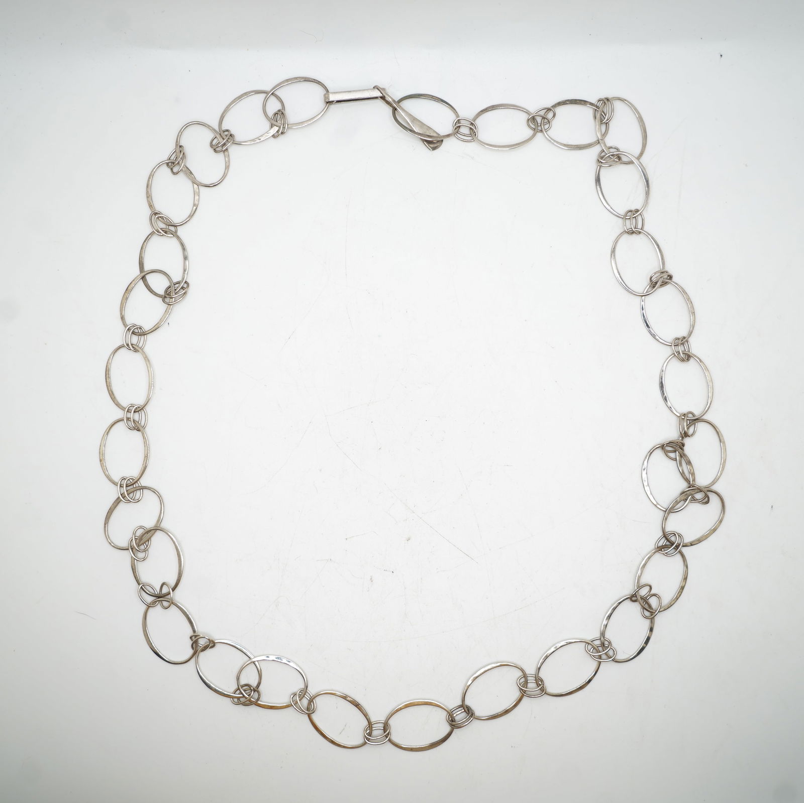 32.72 Grams .925 Sterling Silver RLM Studios Large Links Necklace 38 Inches Length x 3/4 in. Wide (1 of 8)