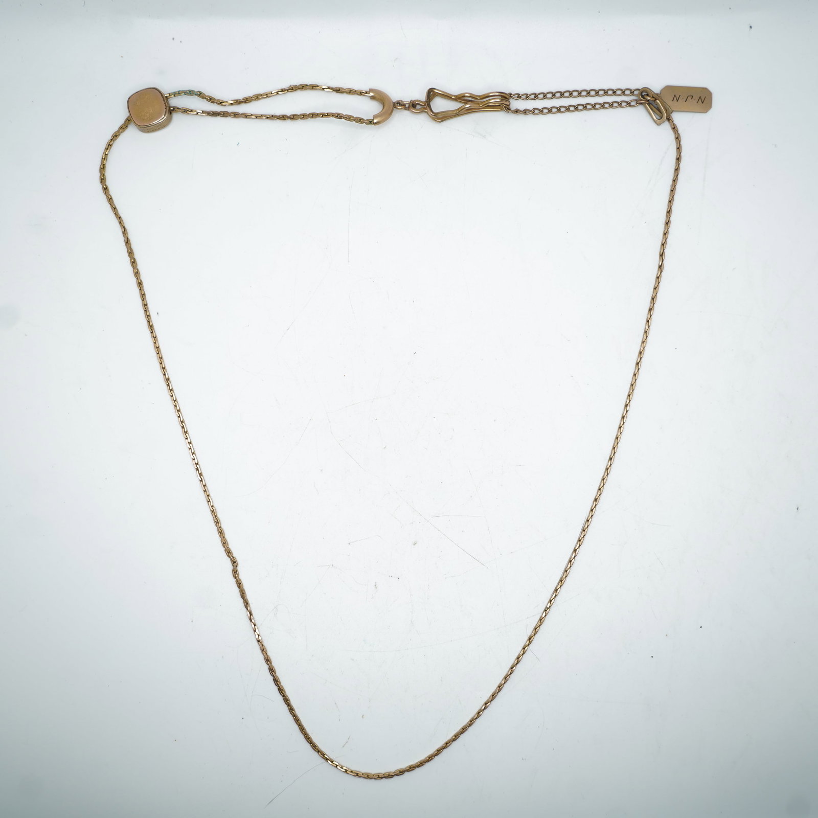 18.17 Grams 10K RGP Early 1800s Victorian Key Fob Chain 29 Inches Length x 5/8 Inch: 18.17 Grams 10K RGP Early 1800s Victorian Key Fob Chain 29 Inches Length x 5/8 Inch.