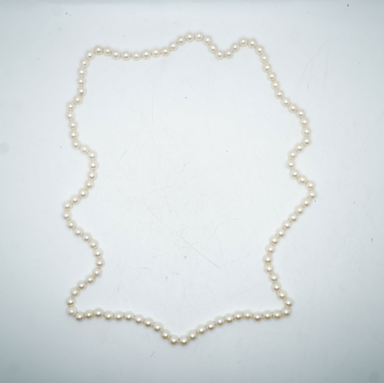 Strand Classic White Hand Knotted Freshwater Cultured Pearls Necklace 30 inches Length x 1/4 in. (1 of 6)
