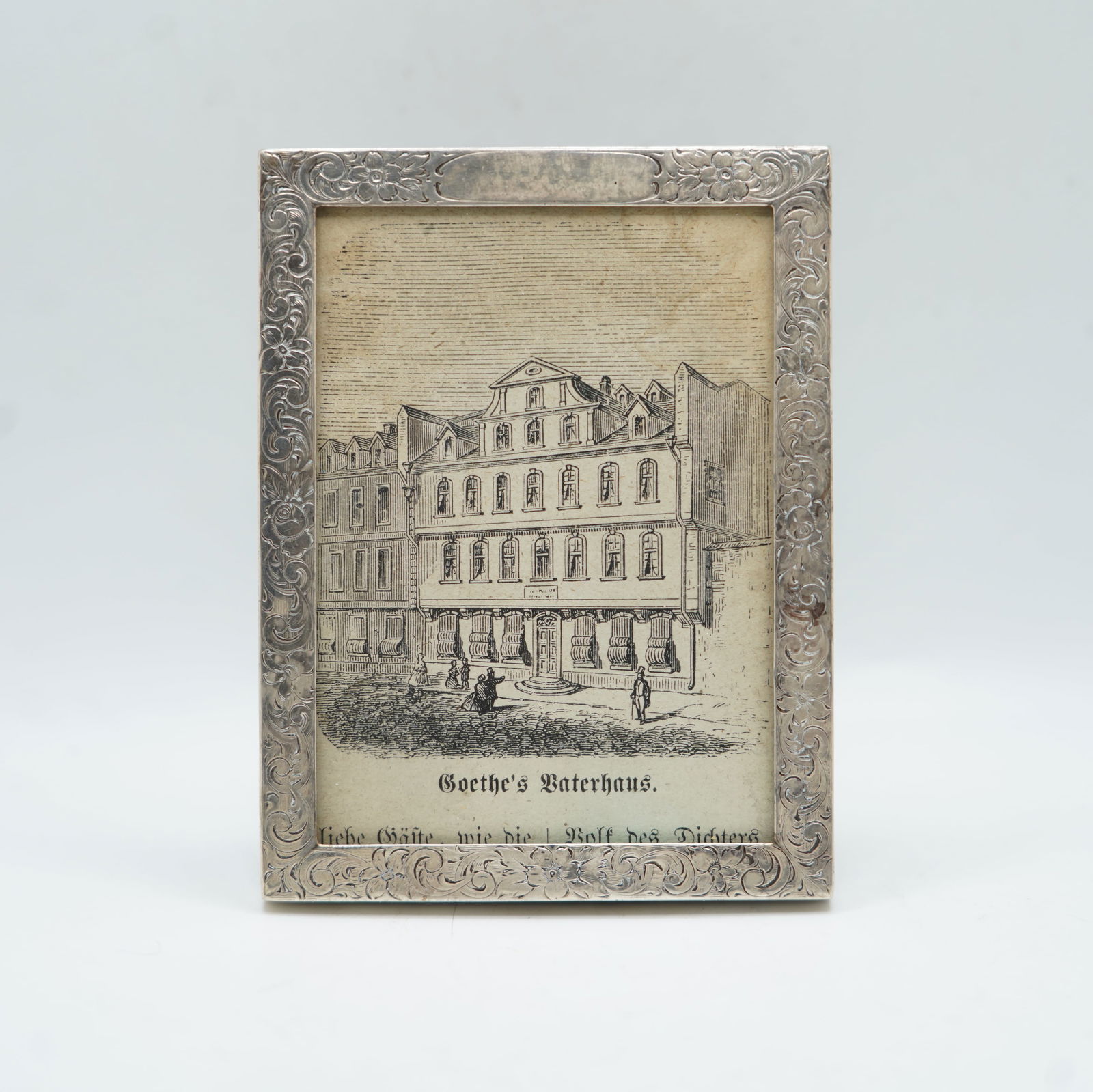 25.79 Grams Sterling Silver Small Frame Victorian Etched Floral and Scrolls 3 3/4 in. x 2 7/8 in. (1 of 9)