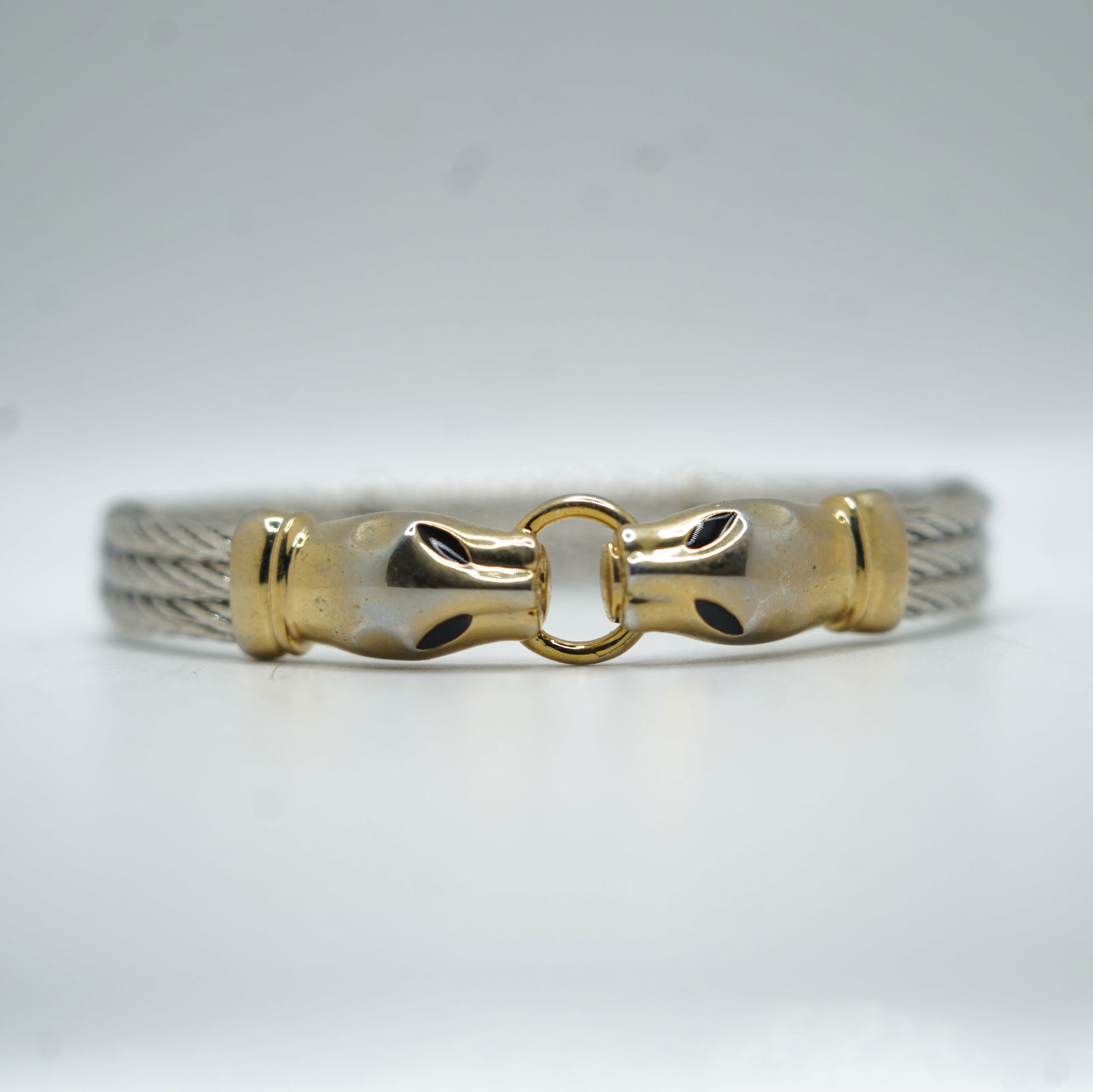 Fashion Silver Costume Panther Bangle Bracelet 3 in. x 2 3/4 in. x 1/3 in. (1 of 7)