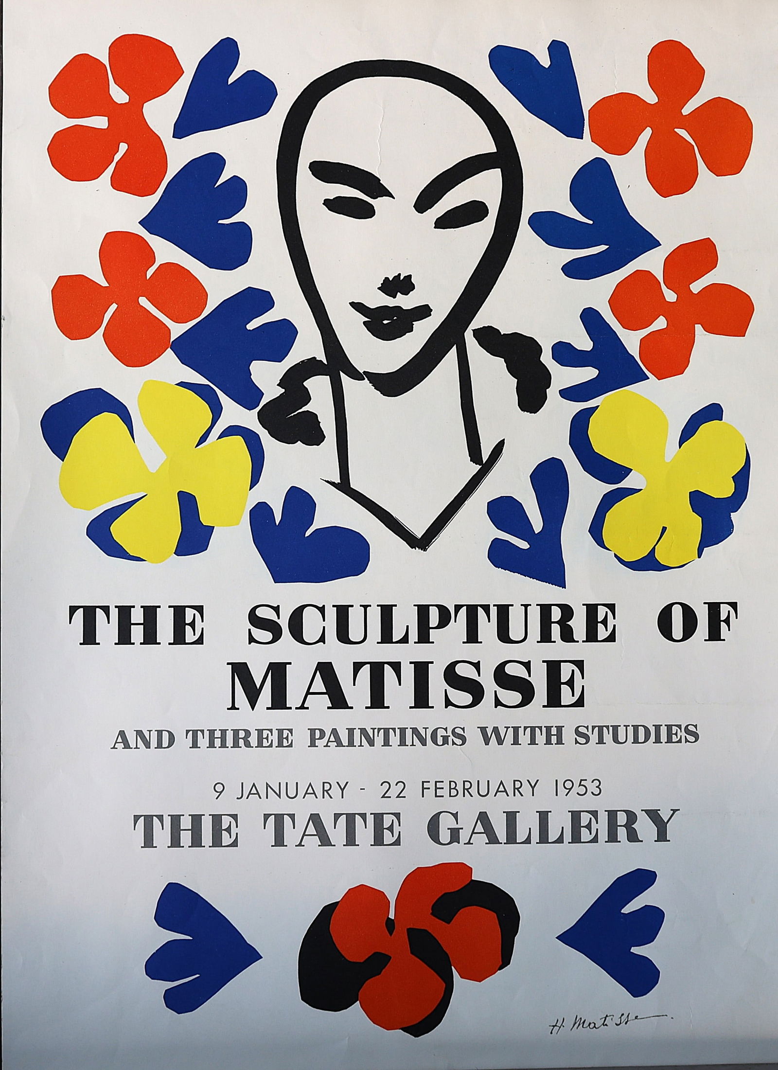 1953 Matisse Tate Gallery Exhibition Poster The Arts Council The Sculpture of Matisse and Three (1 of 4)
