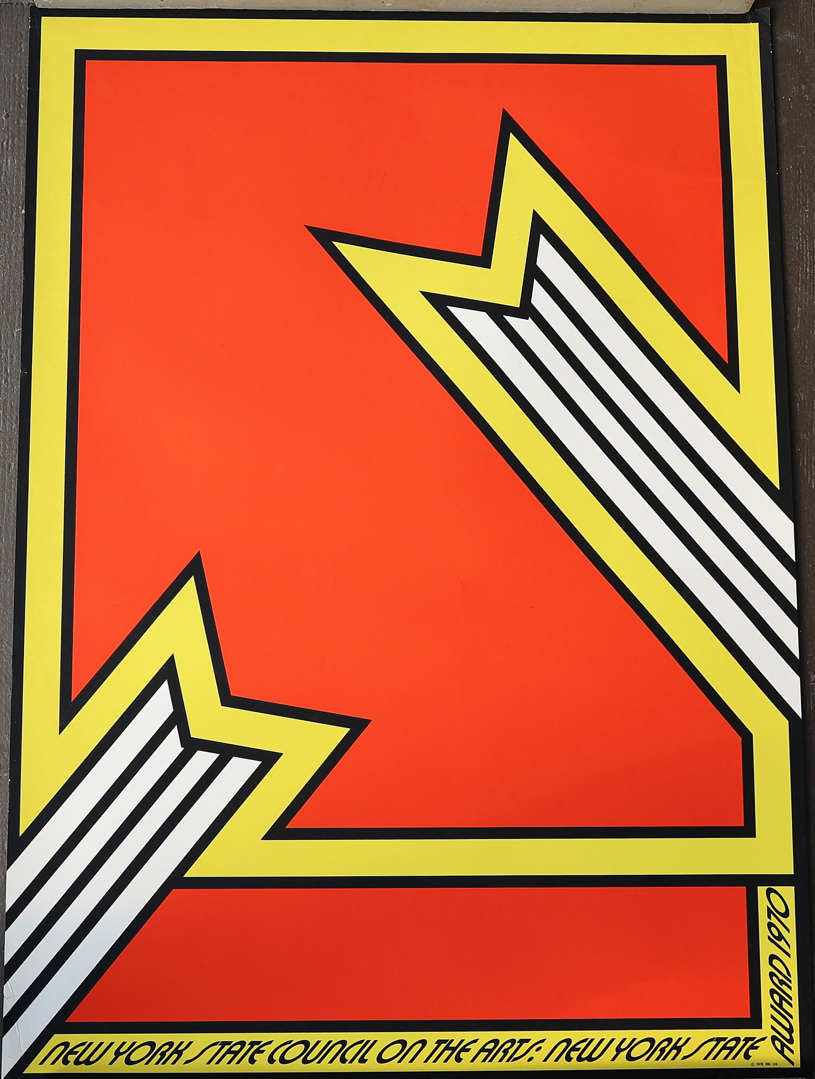 Nicholas Krushenick, New York State Council on the Arts Award poster, Silkscreen, 1970, has Letter (1 of 8)