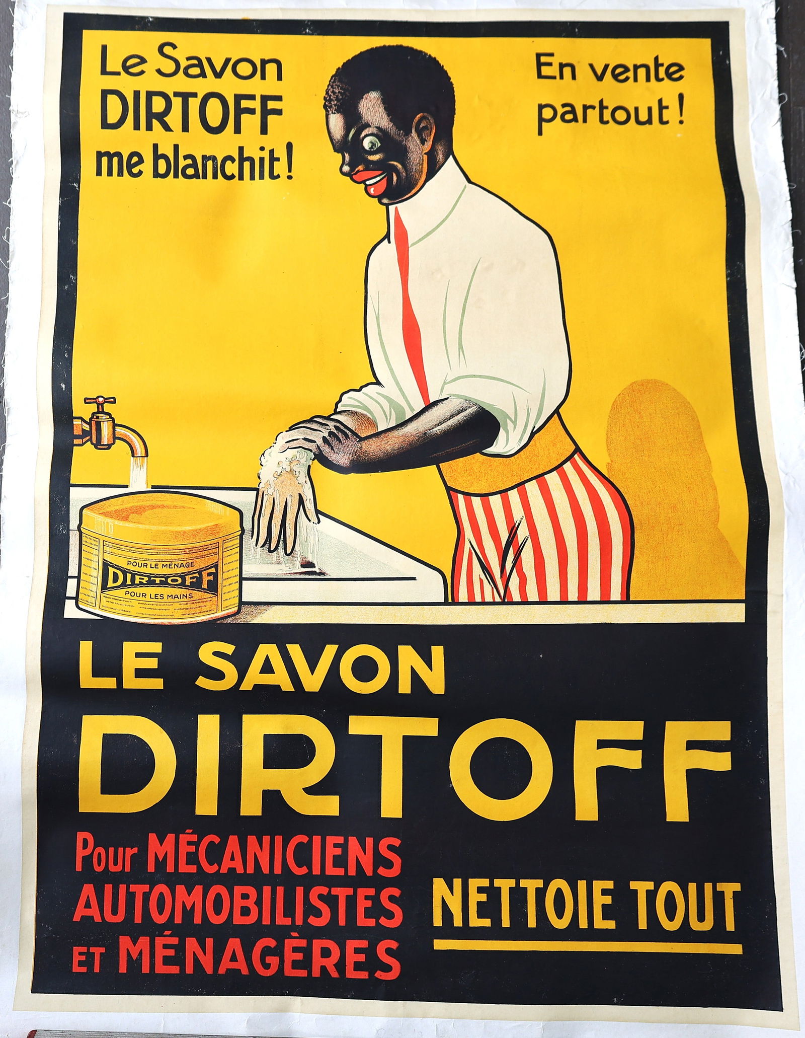 LE SAVON DIRTOFF, 1930. Original Vintage French Advertisement Poster on Linen Backing (1 of 7)