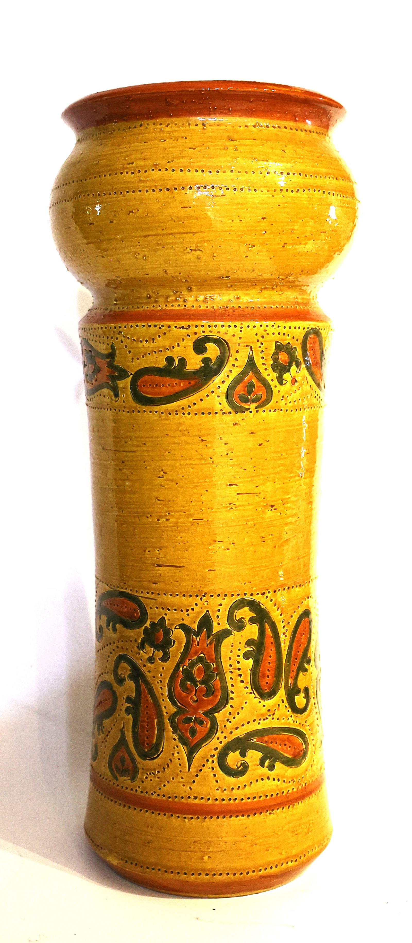 Vintage Bitossi for Rosenthal Netter Tall Ceramic Vase Desiged By Aldo Londi 1950s/60s (1 of 9)