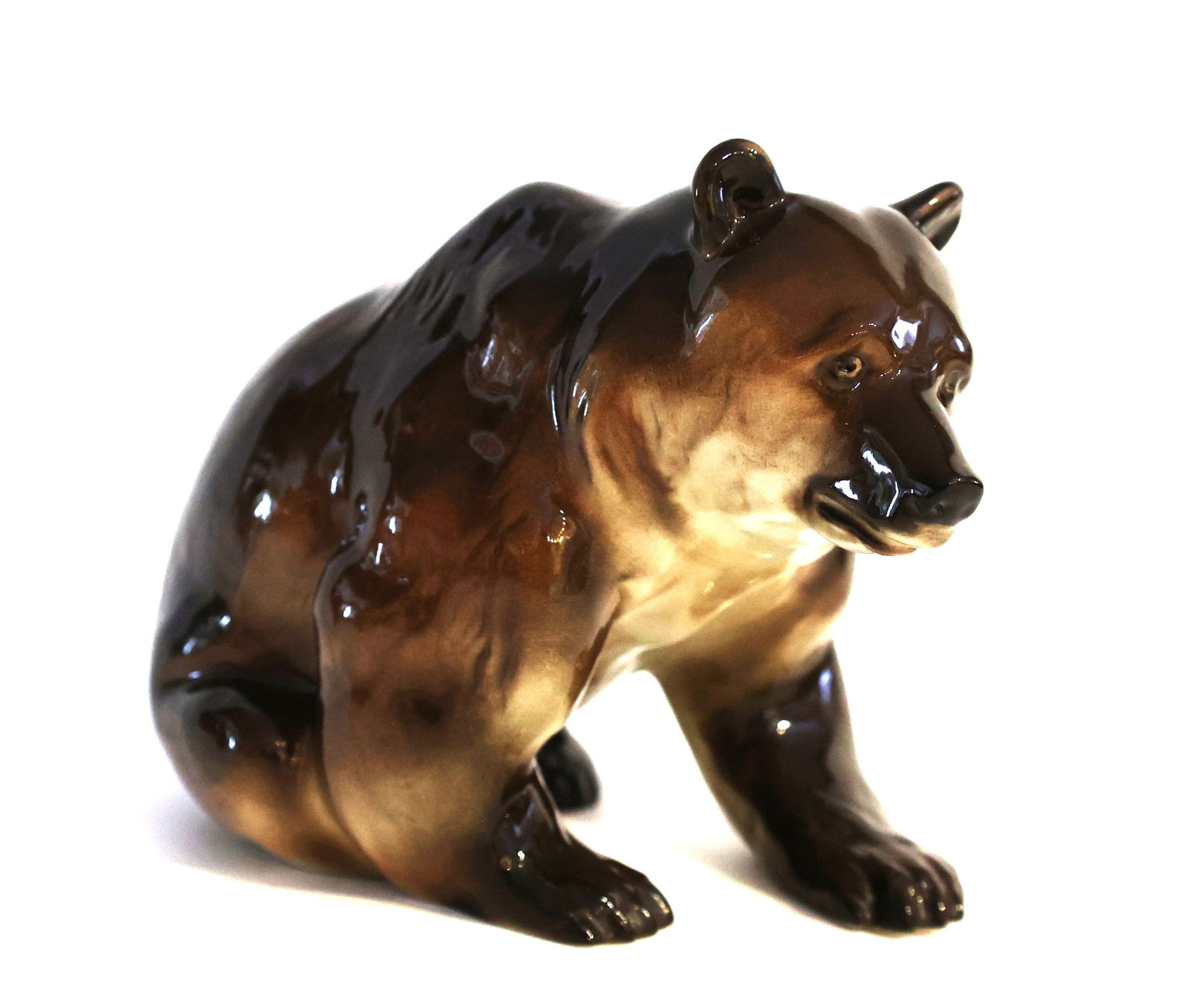 Vintage Lomonosov Russian Fine Porcelain Brown Bear USSR Lomonosov (Imperial Porcelain Factory) (1 of 7)