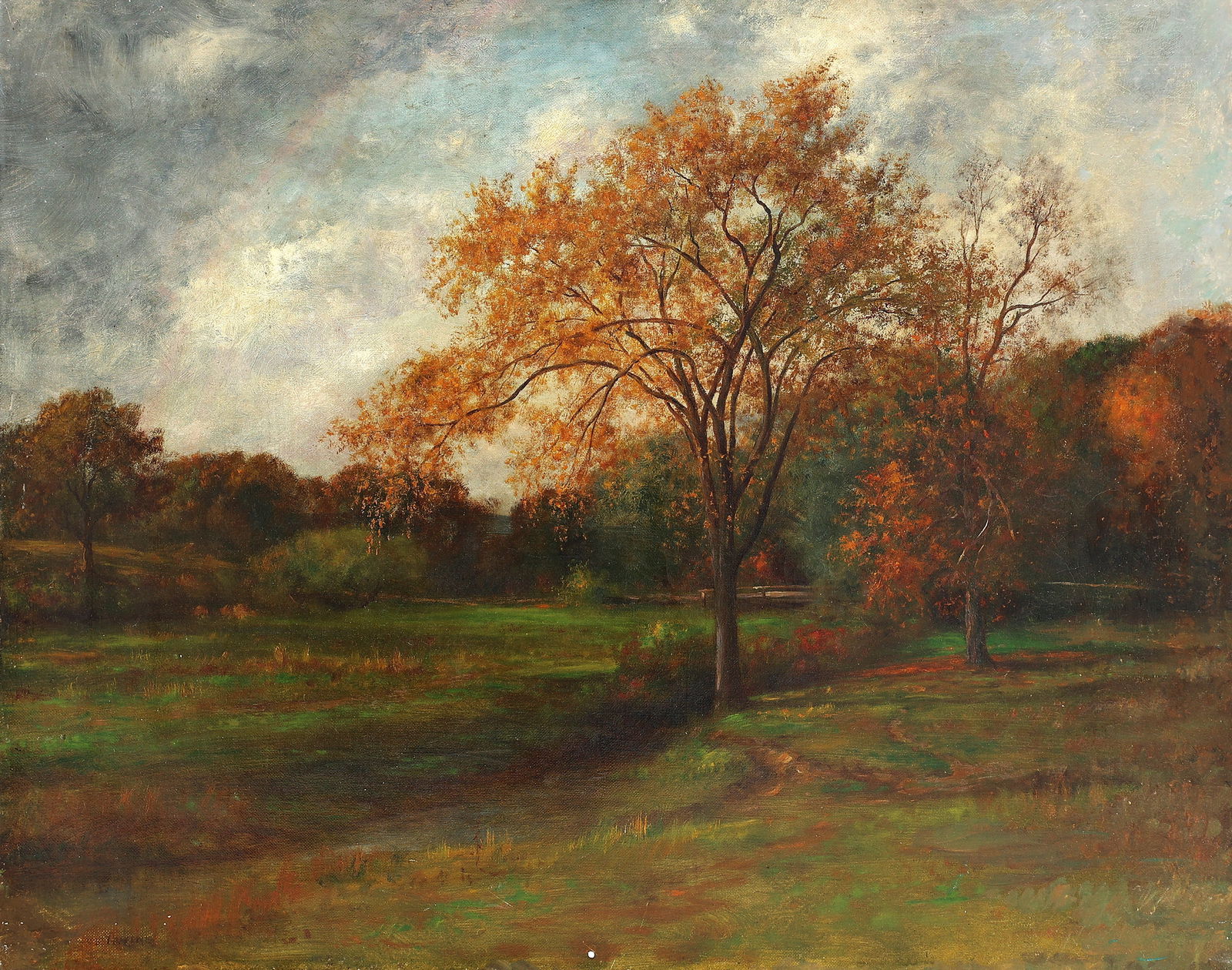 Wilson Henry Irvine, Oil on Canvas Painting, Fine Landscape with Tree, Signed: Wilson Henry Irvine, Oil on Canvas Painting, Fine Landscape with Tree, Signed; Size image 20 inches x 25 inches ; WILSON HENRY IRVINE (1869-1936)Known chiefly for his landscapes, Wilson Henry Irvine w