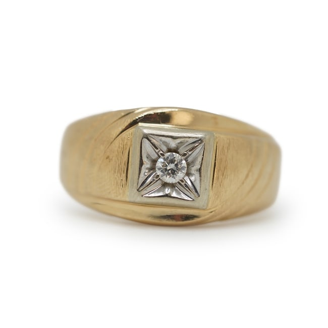 4.30 DWT 14K Gold Diamond Men's Wedding Ring Size 11.5 ; 1 in. x 1/2 in. (1 of 8)