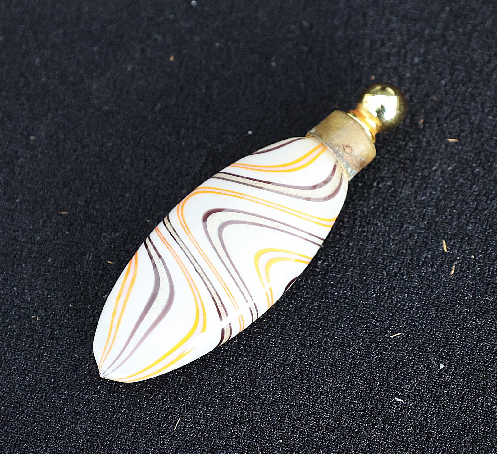 Vintage Miniature Swirl Glass Perfume Scent Bottle, Produced in Germany during the Art Deco Era (1 of 3)
